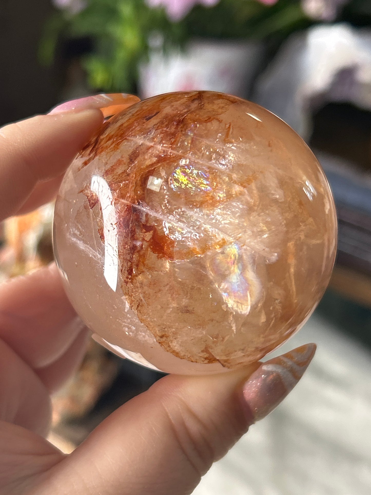 Fire Quartz Sphere