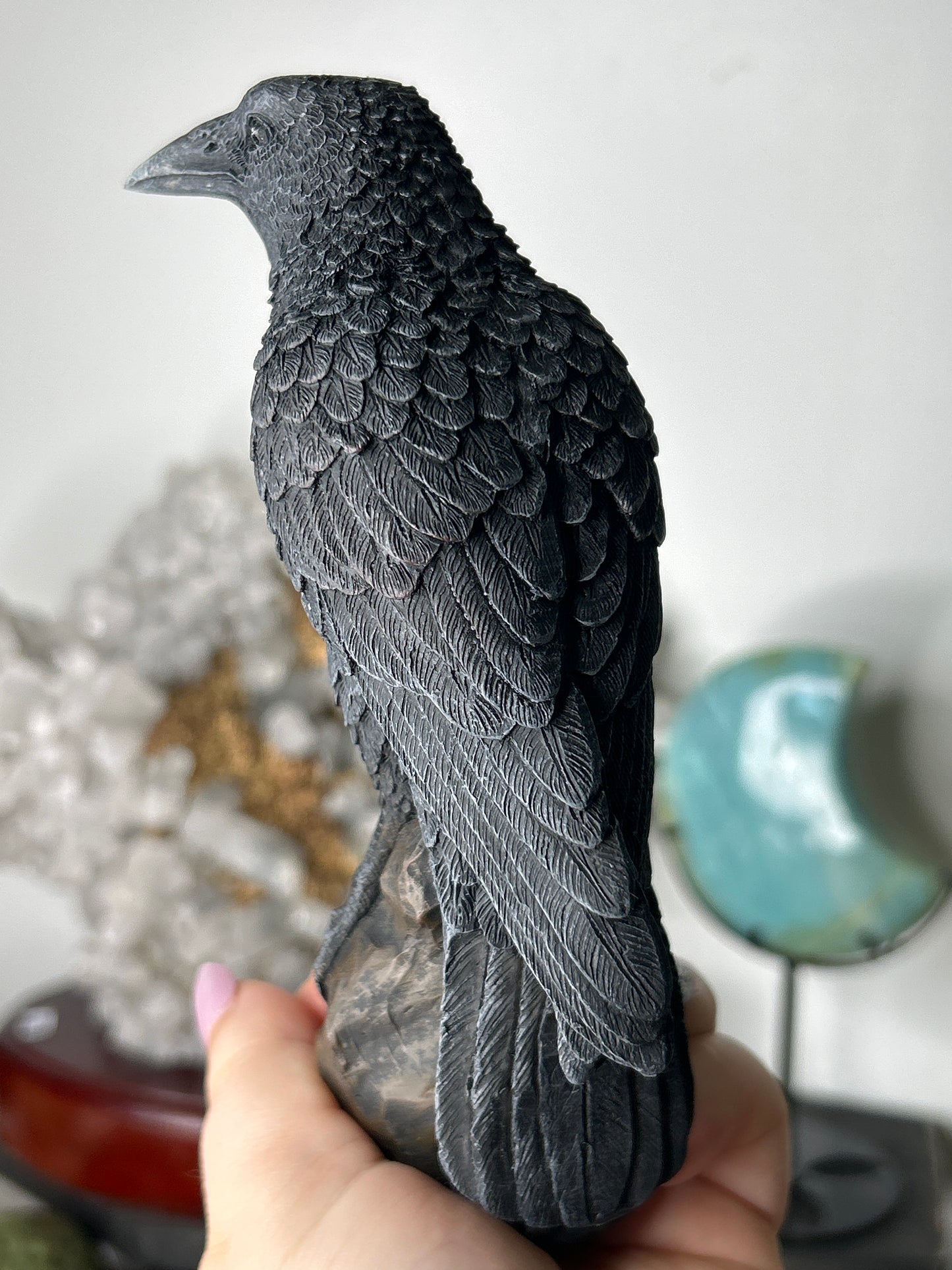 Resin Raven Decor