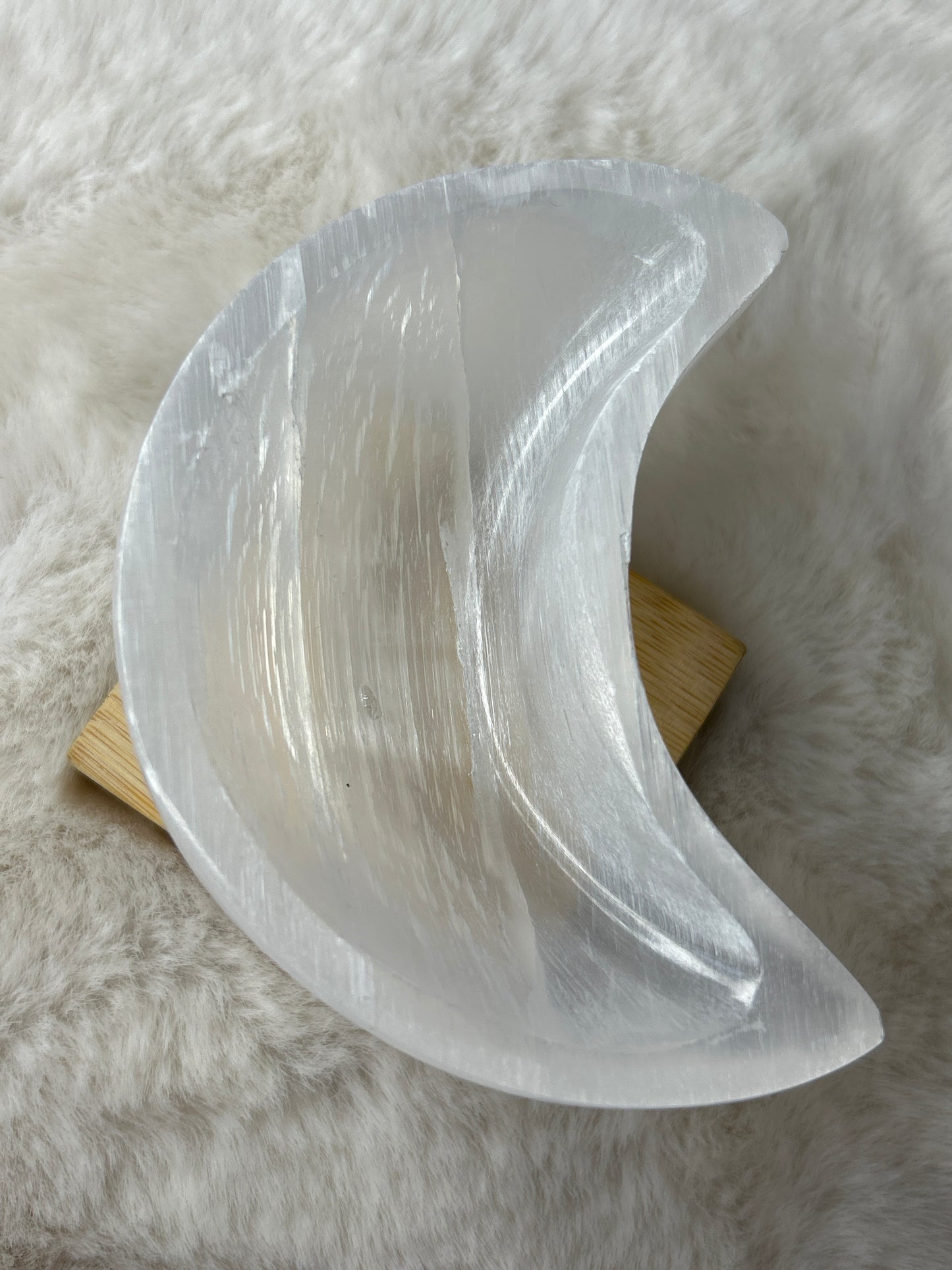 Satin Spar Moon Bowl