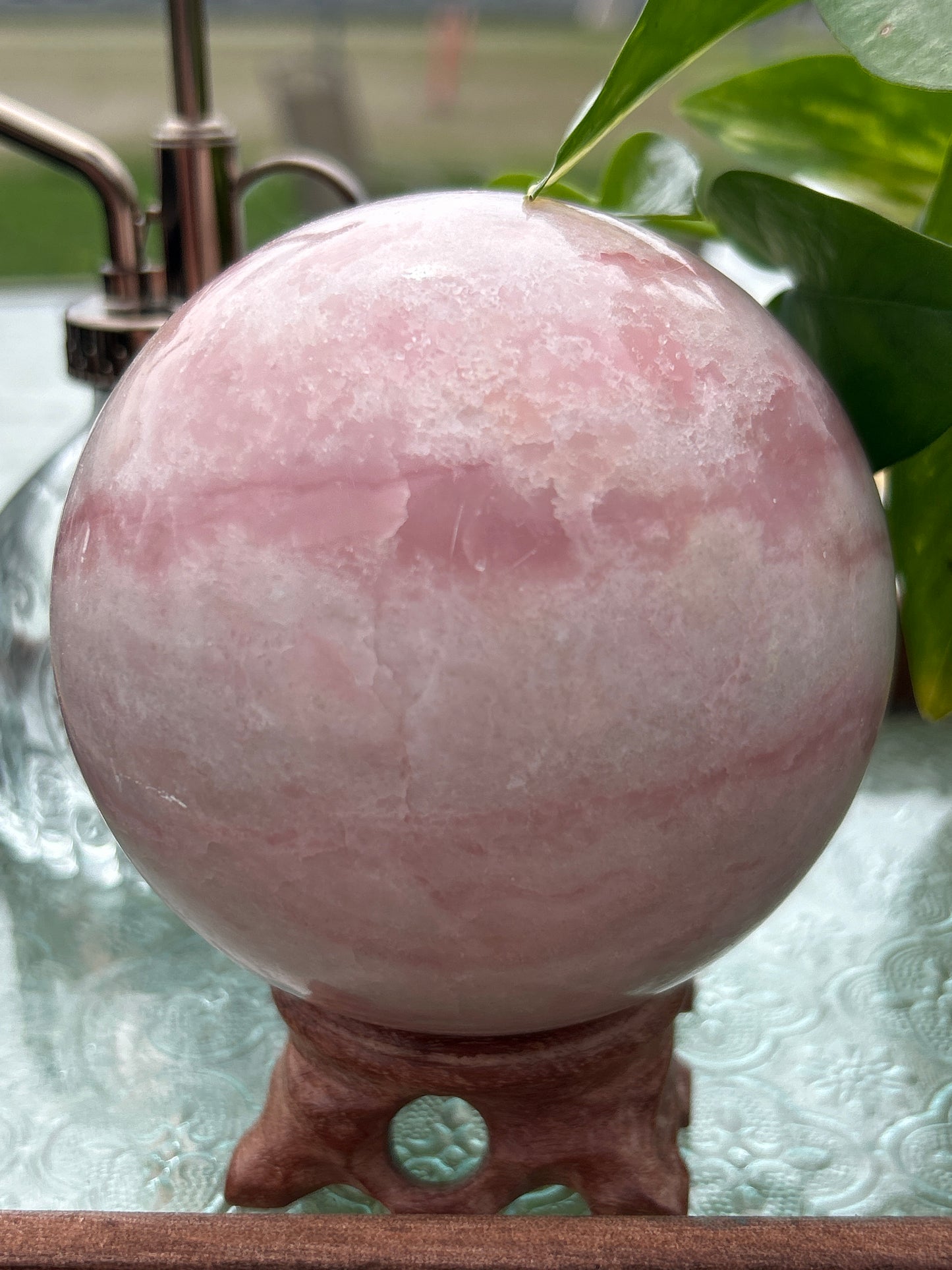 XL Pink Opal Sphere