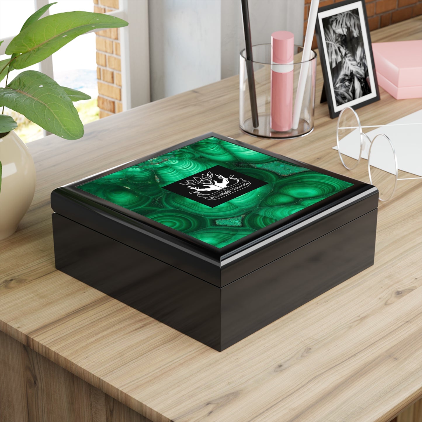Elegant Malachite Design Jewelry Box, Sophisticated Storage, Gift for Her, Home Decor, Birthday, Anniversary, Keepsake