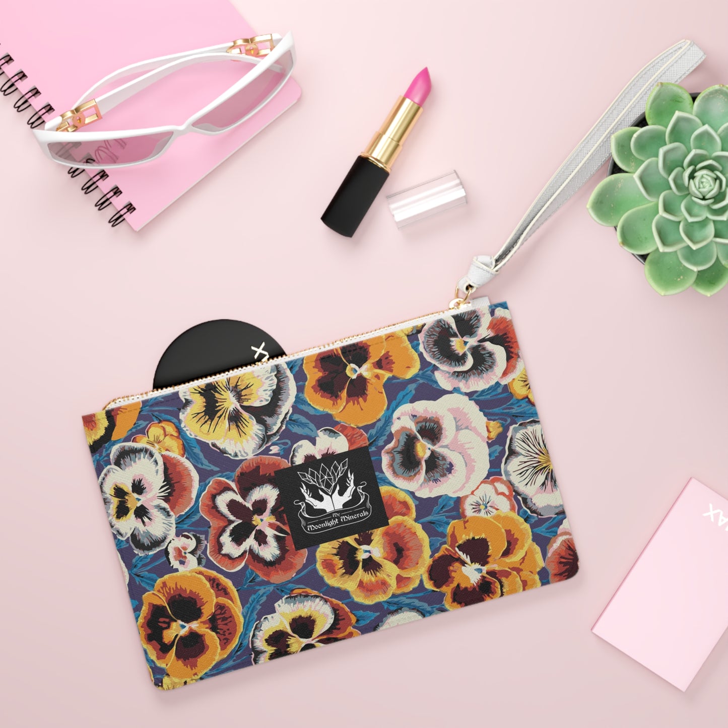 Floral Pansy Clutch Bag - Vibrant & Stylish Accessory for Any Occasion