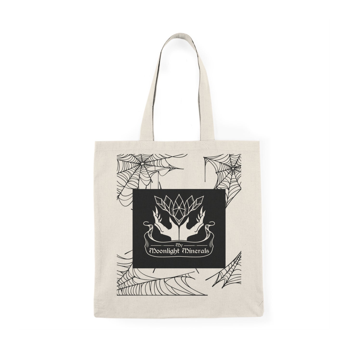 Bohemian Tote Bag, Eco-Friendly Shopping Bag, Nature Lover Gift, Festival Accessory, Minimalist Handbag, Moonlight Minerals Design