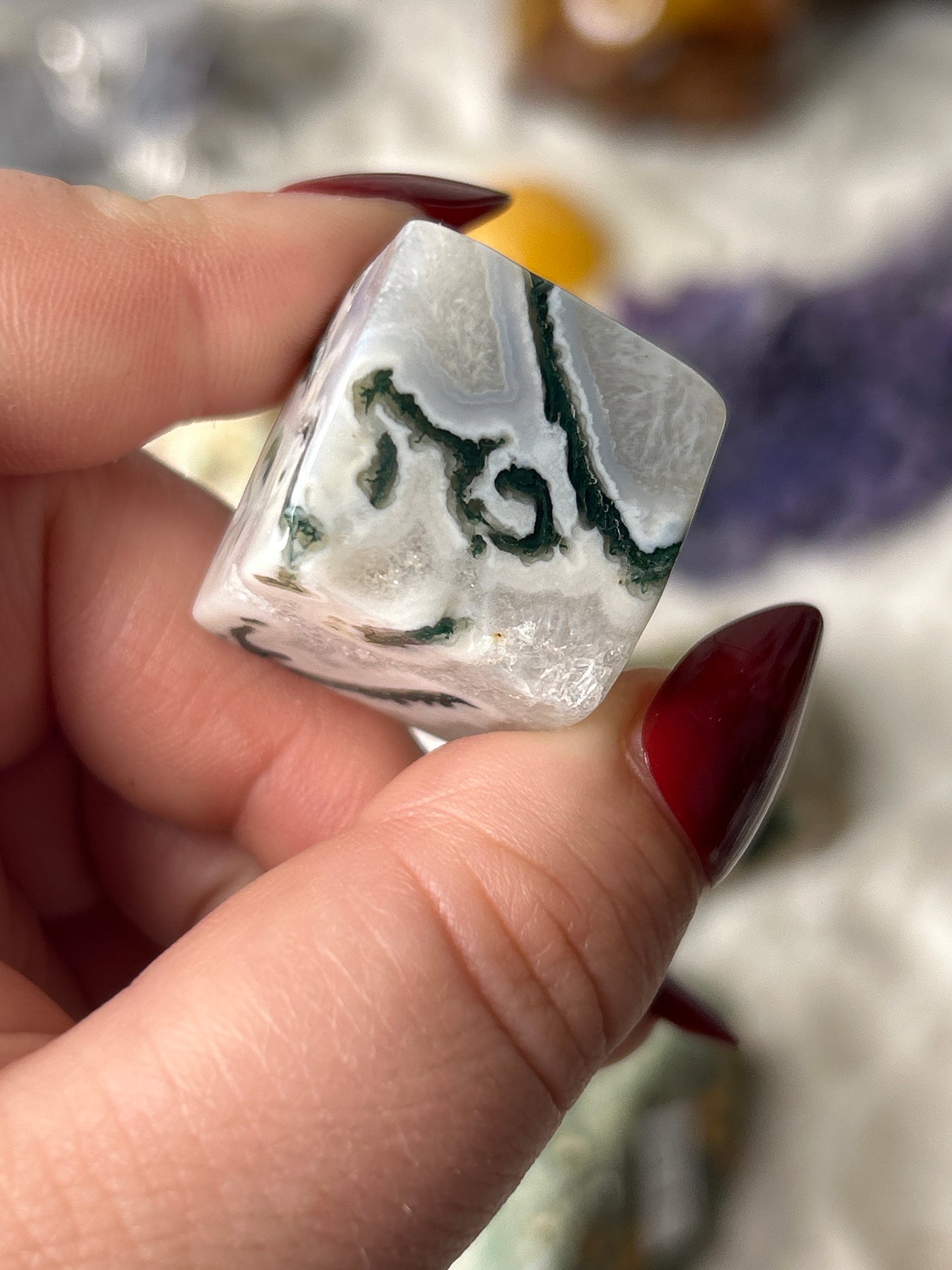 Tree Agate Cube
