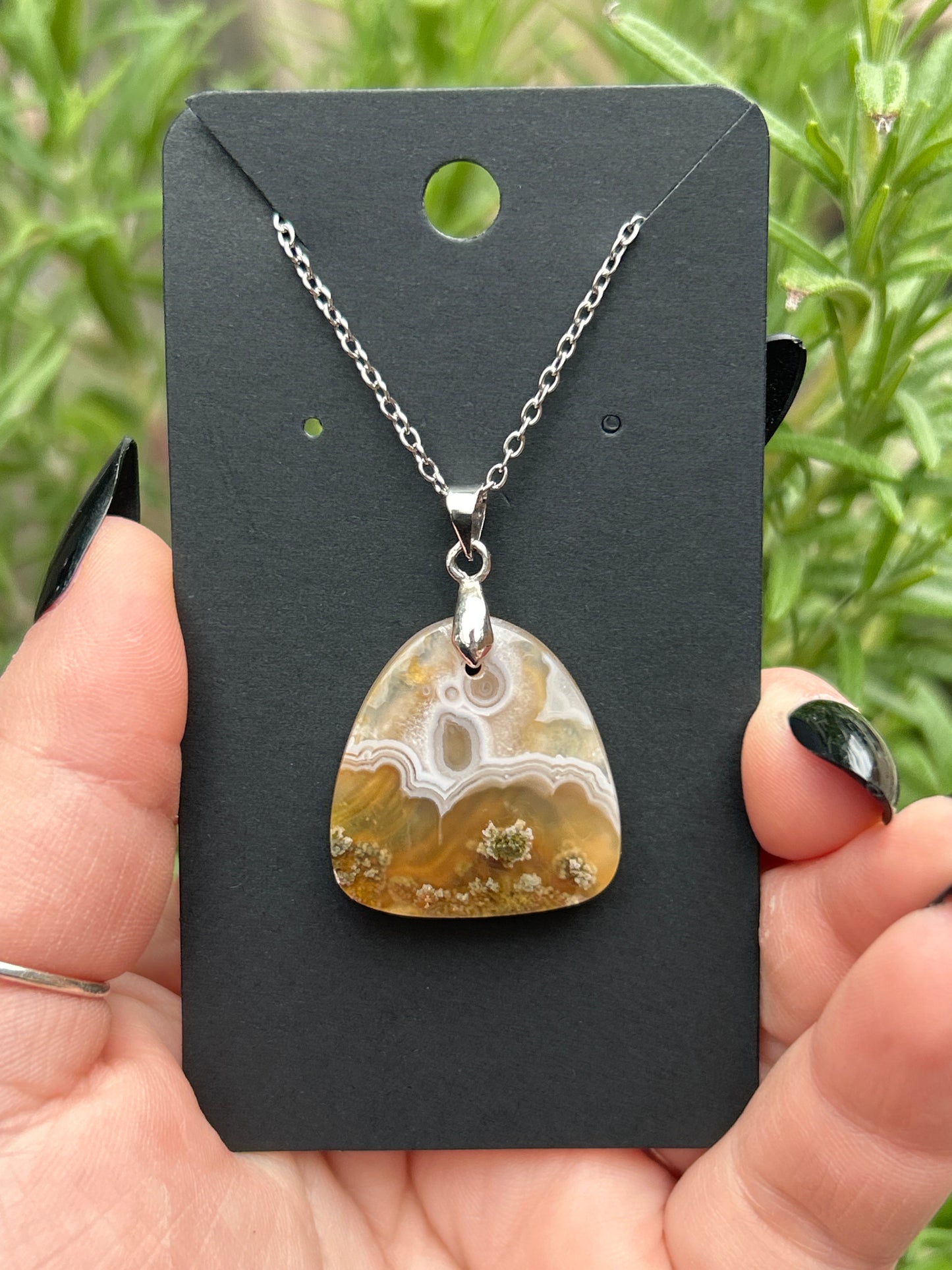 Indonesian Scenic Moss Agate Necklace