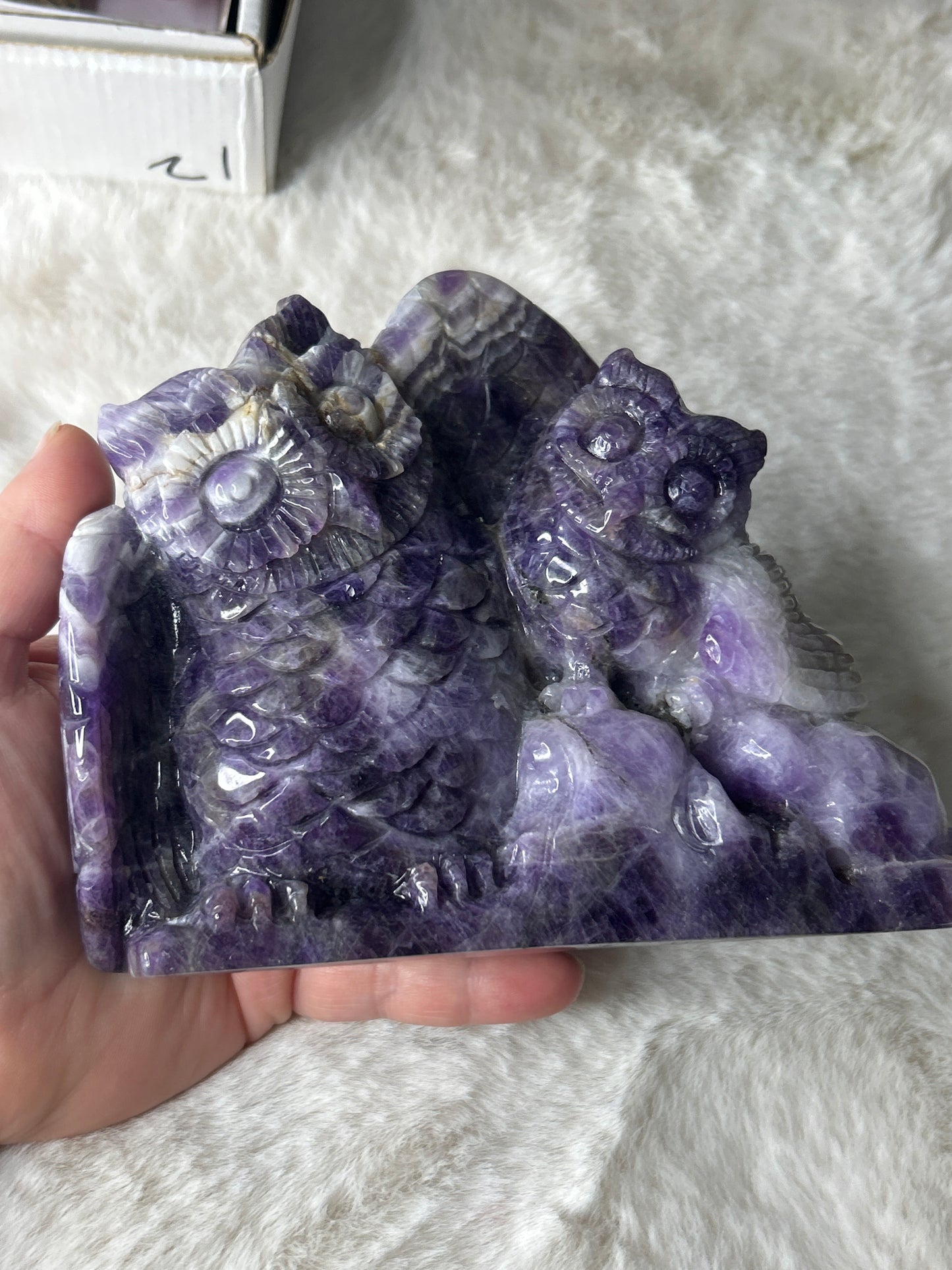 Chevron Amethyst Owls
