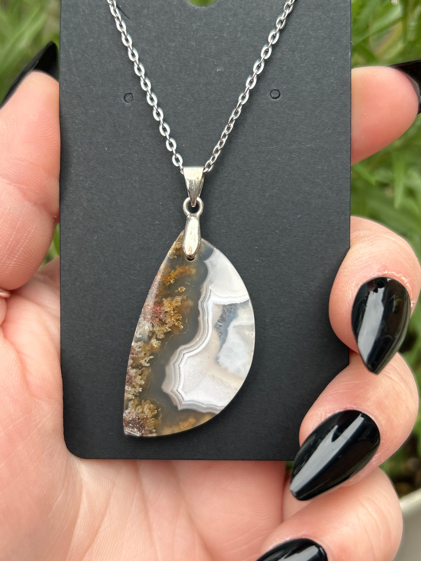 Indonesian Scenic Moss Agate Necklace