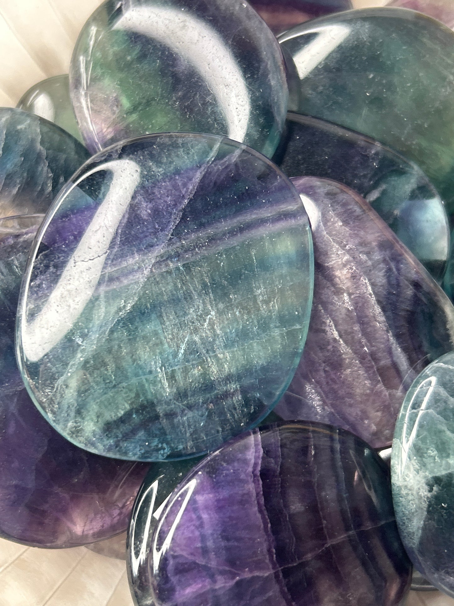 Fluorite Flat Stone