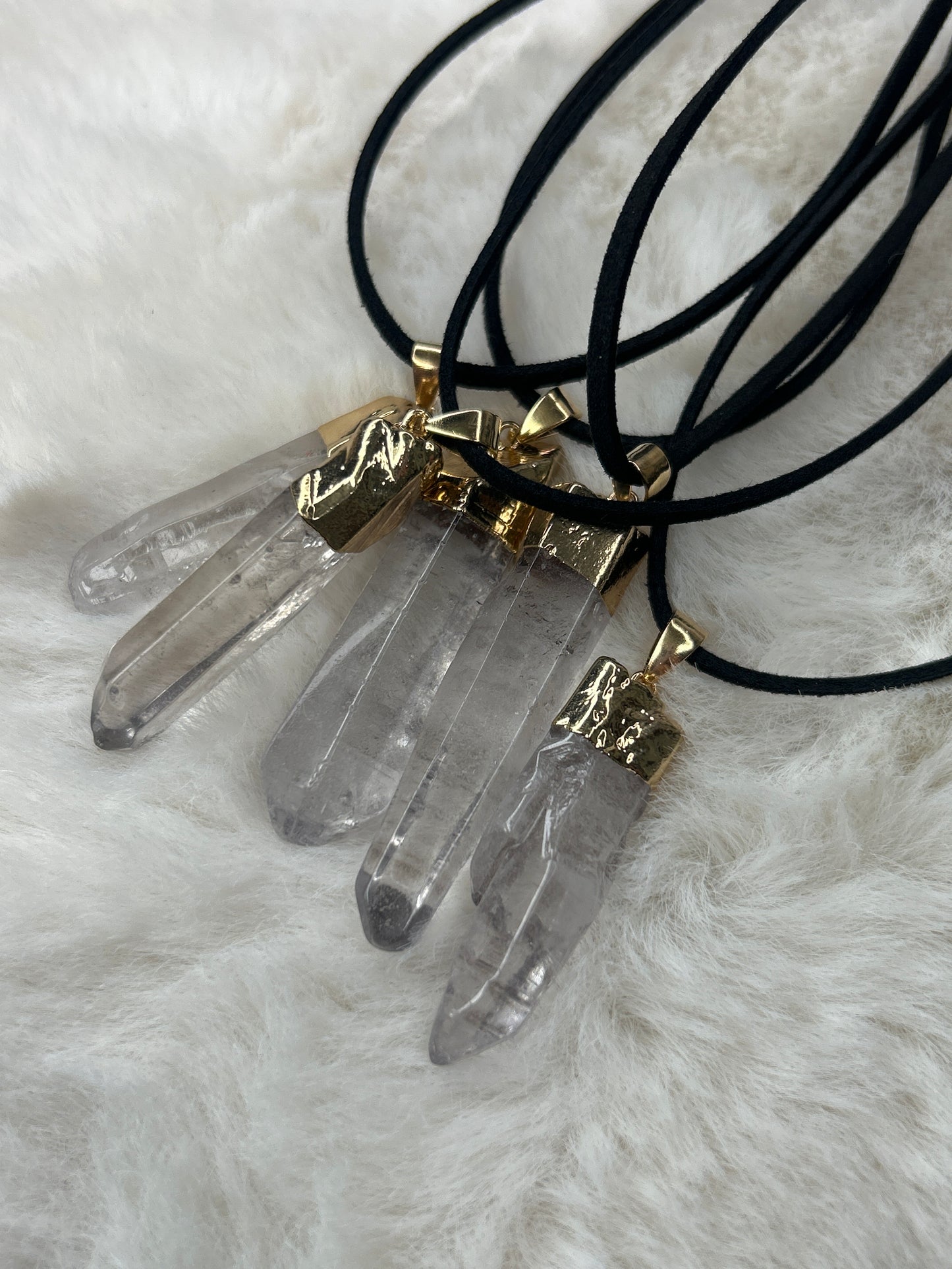 Polished Quartz Point Necklace
