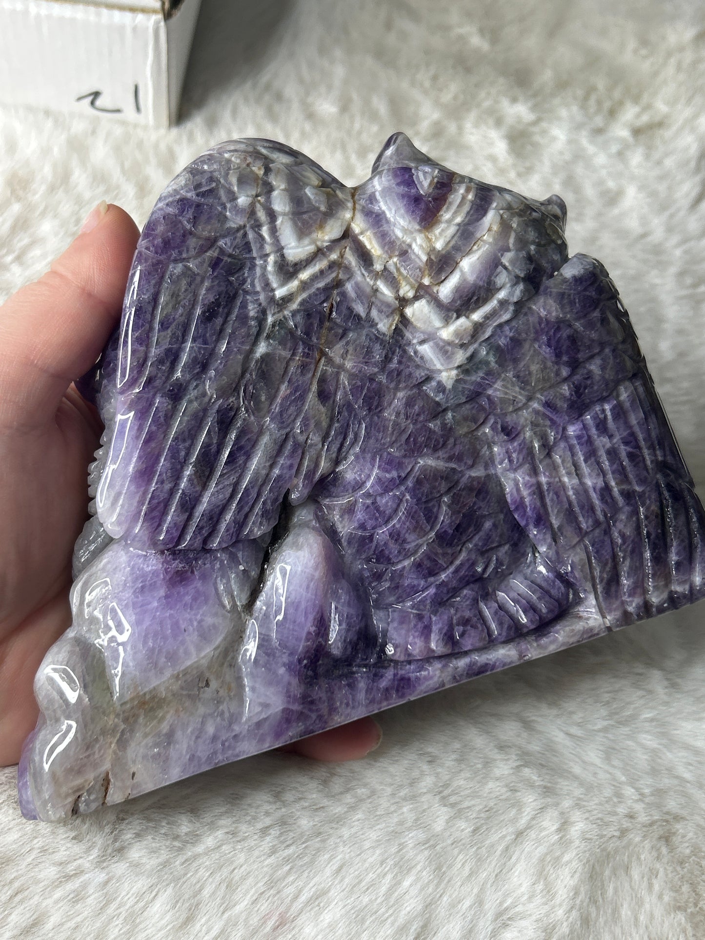 Chevron Amethyst Owls