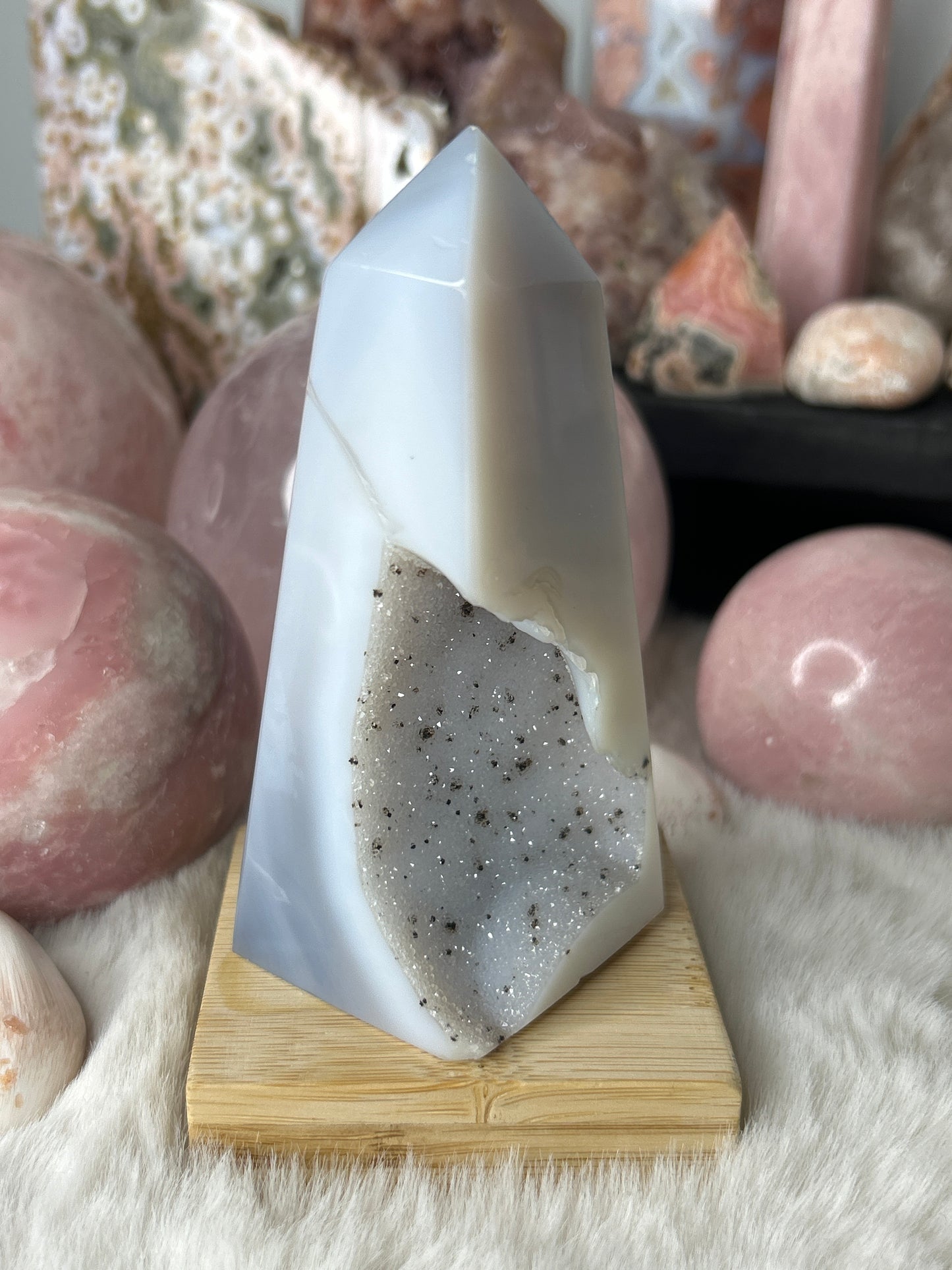 Druzy Agate Tower