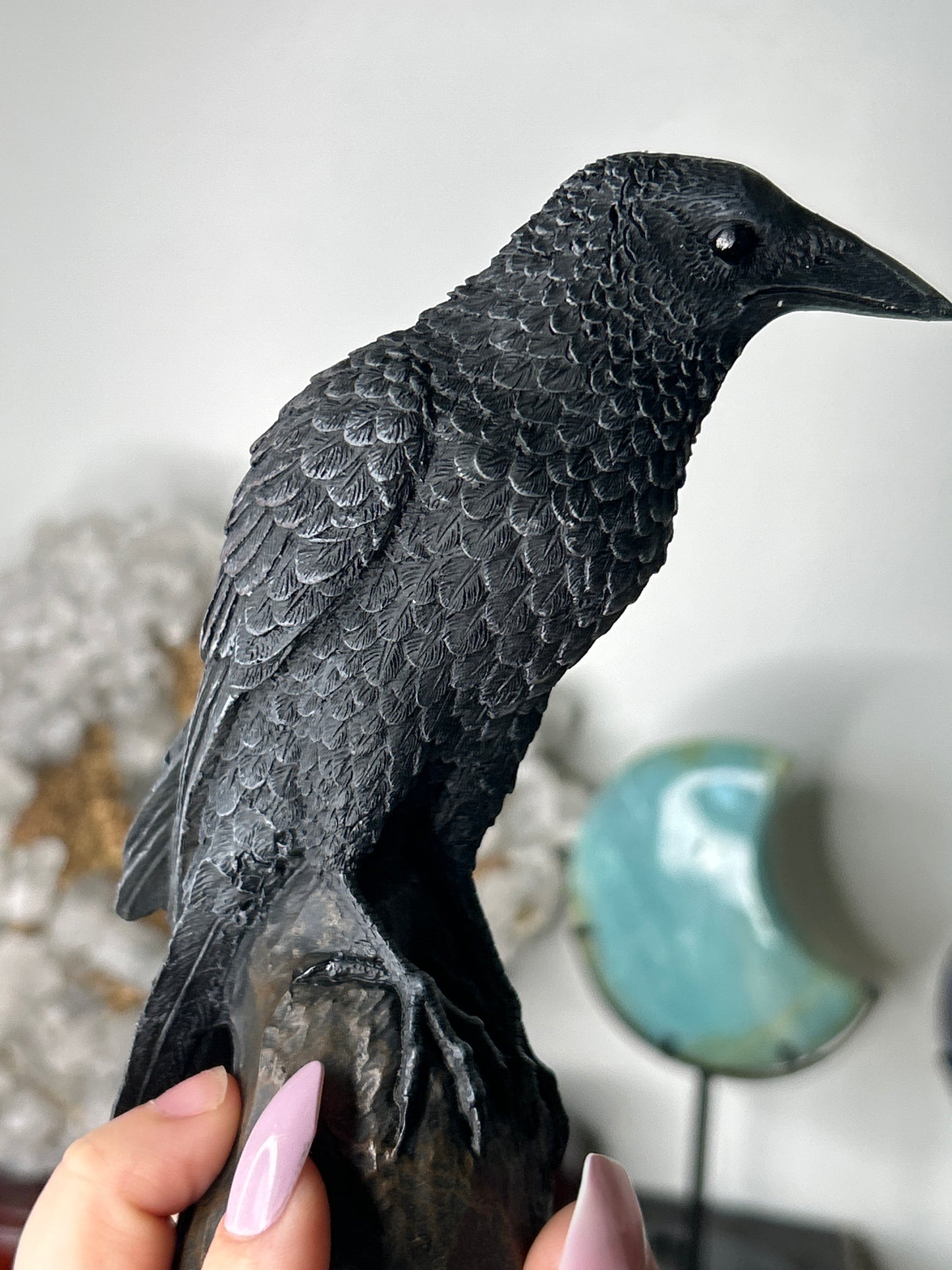 Resin Raven Decor