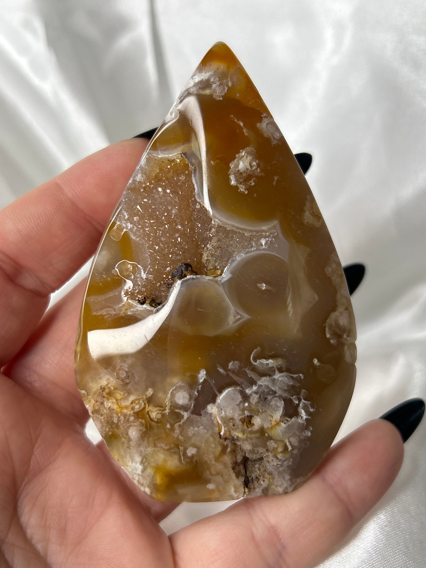 Druzy Flower Agate Droplet