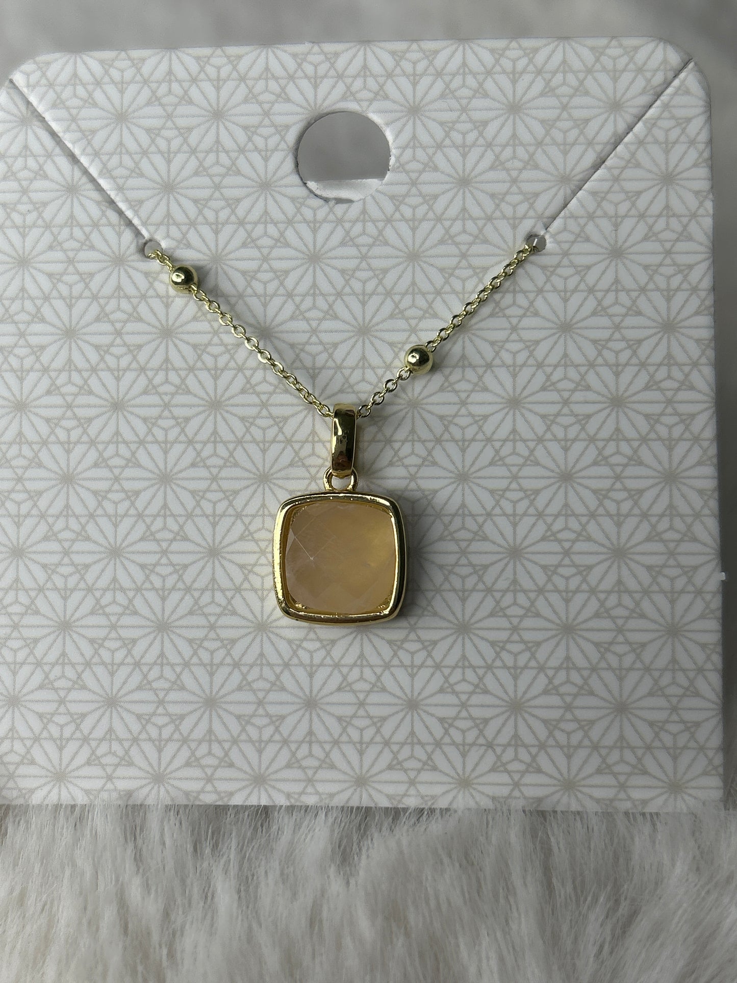 Faceted Rose Quartz Necklace