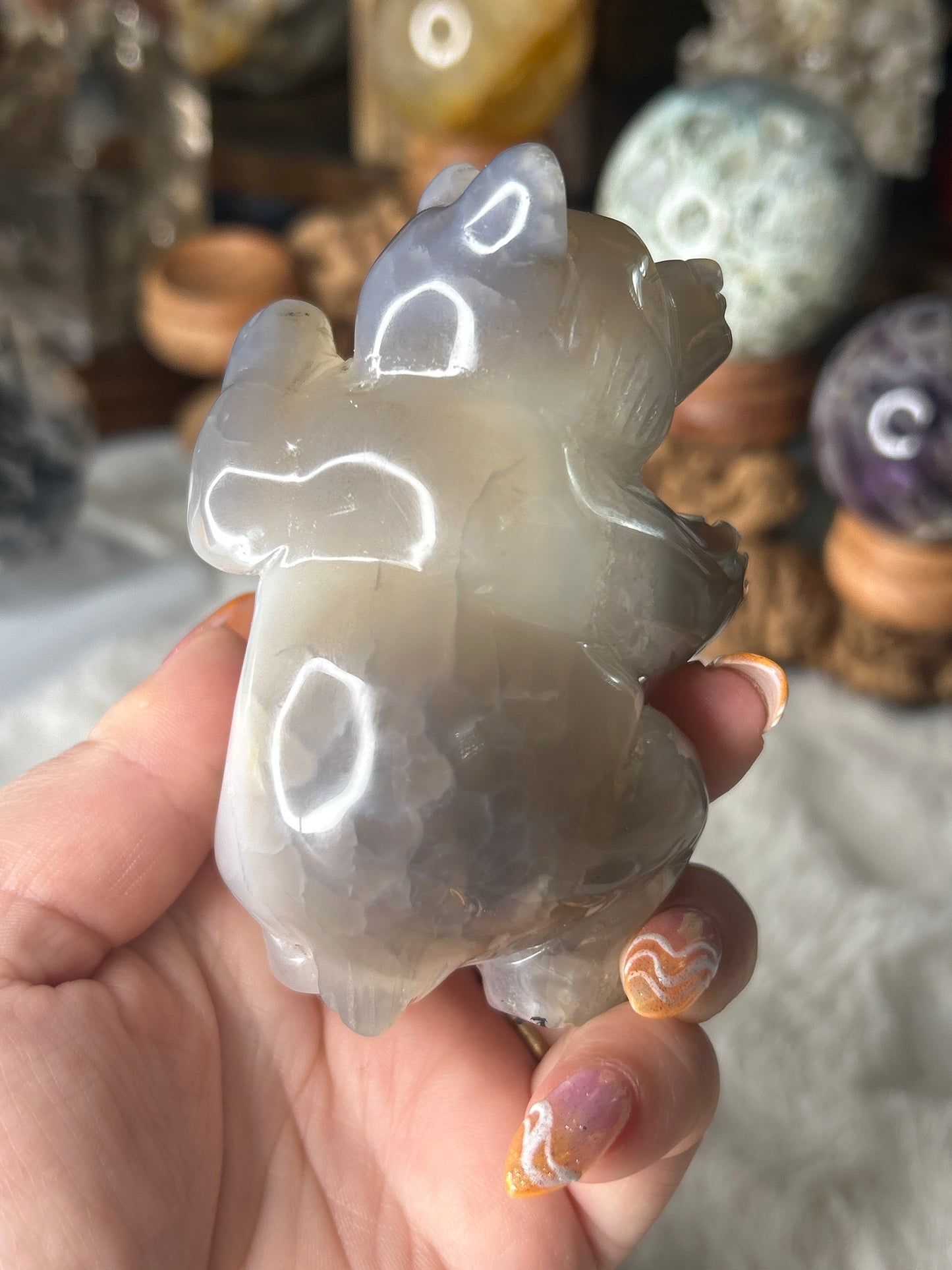 Druzy Agate Bear