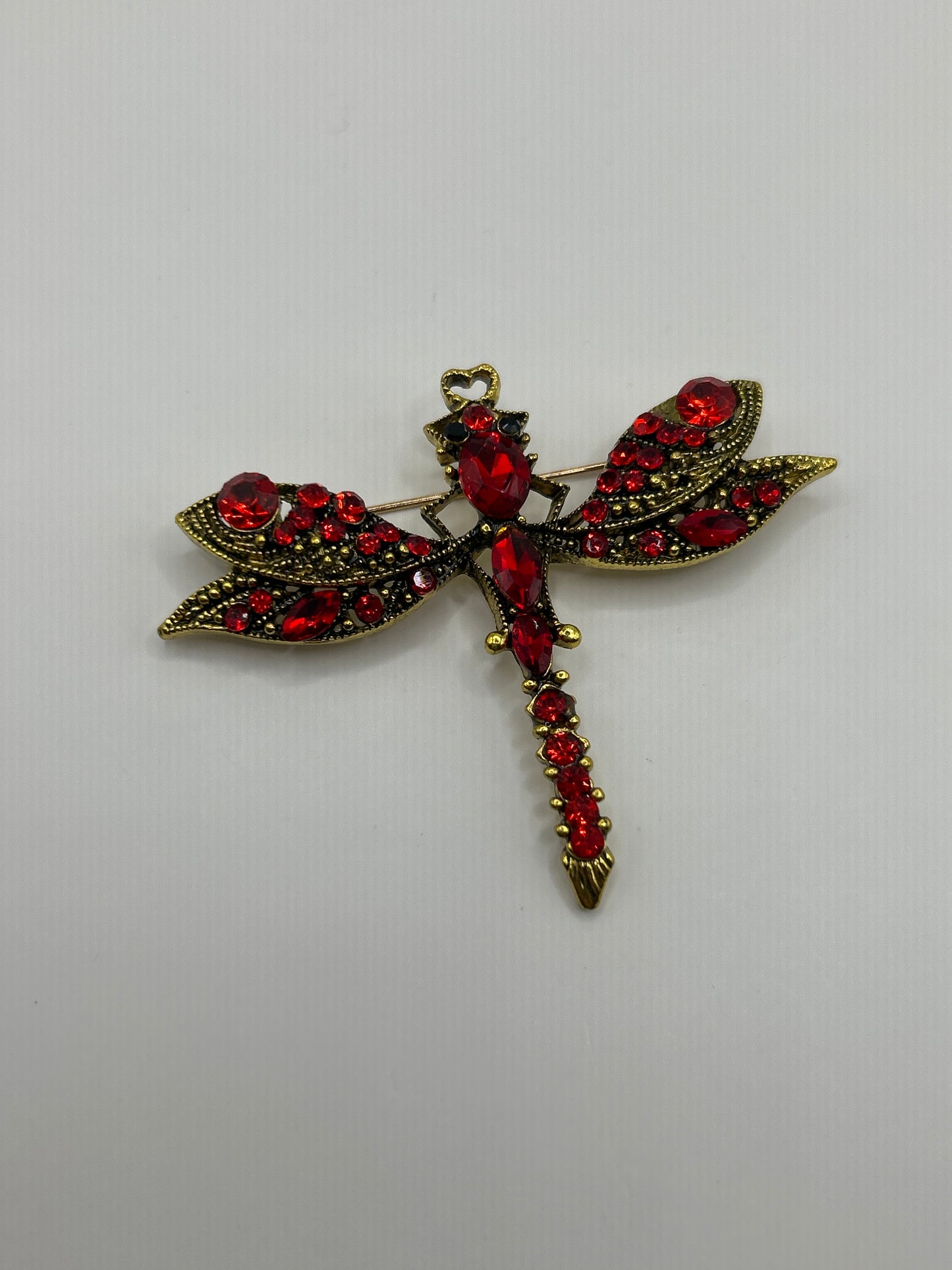 Red Dragonfly Brooch