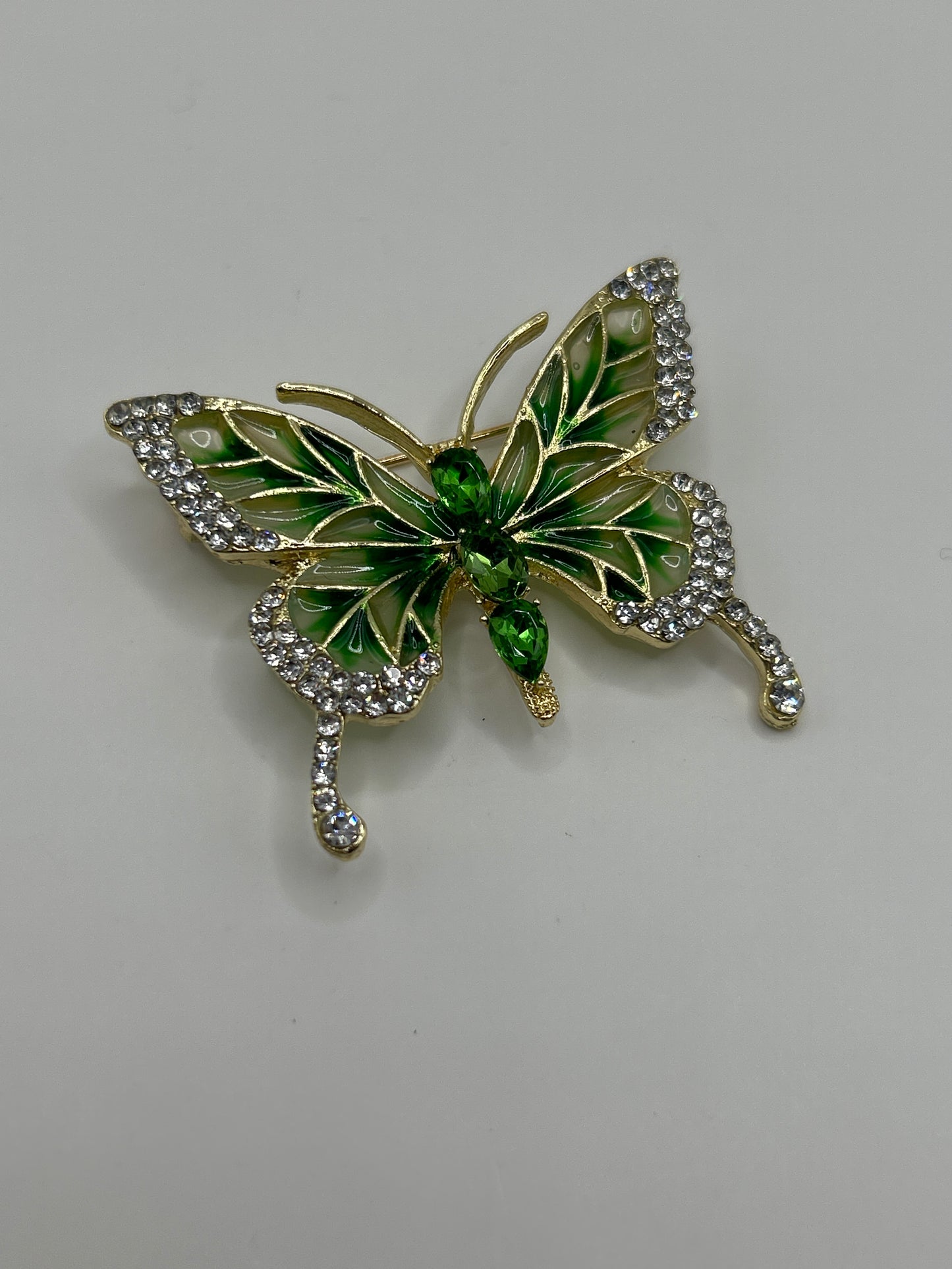 Green Butterfly Brooch