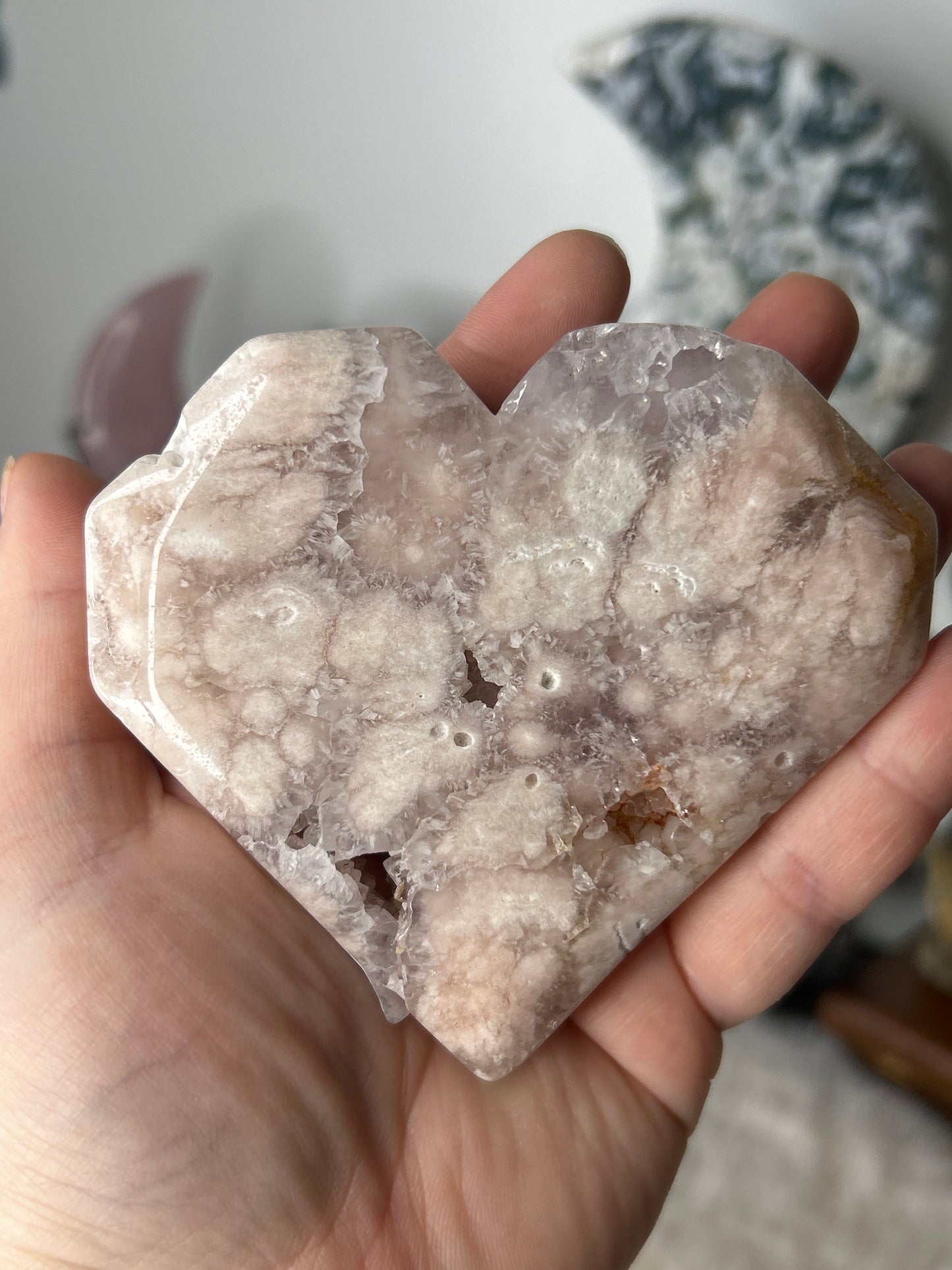 Flower Agate Heart