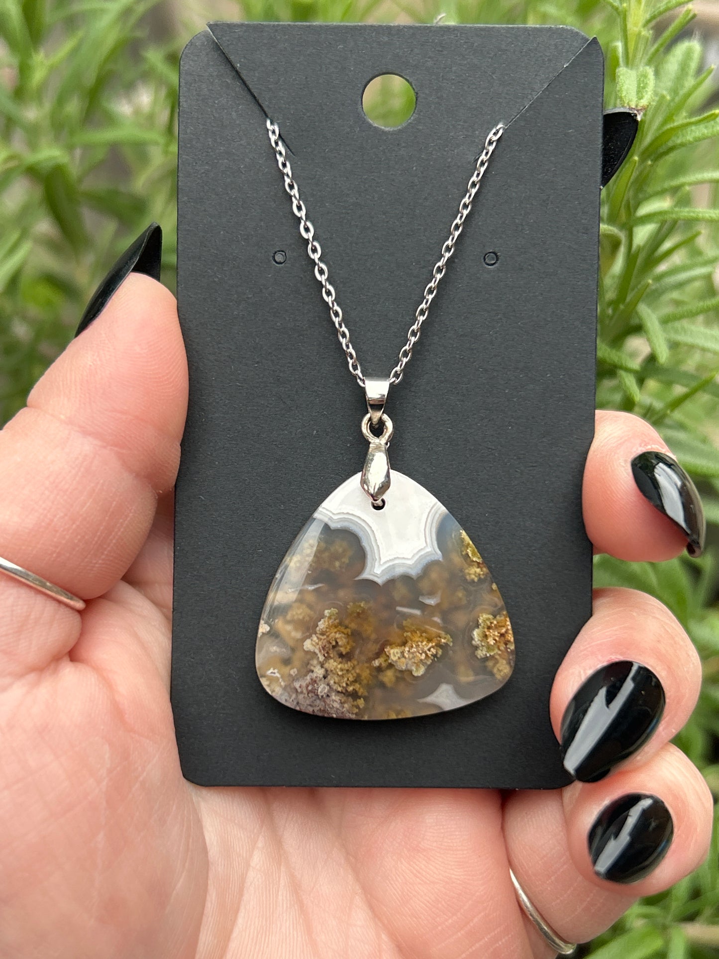Indonesian Scenic Moss Agate Necklace