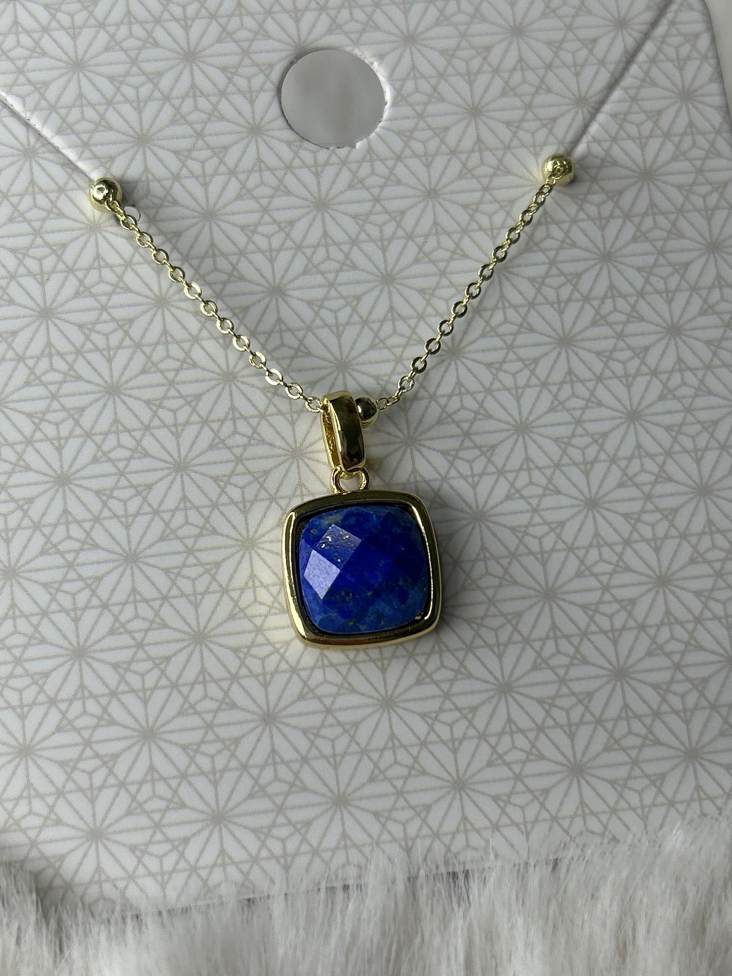 Faceted Lapis Necklace