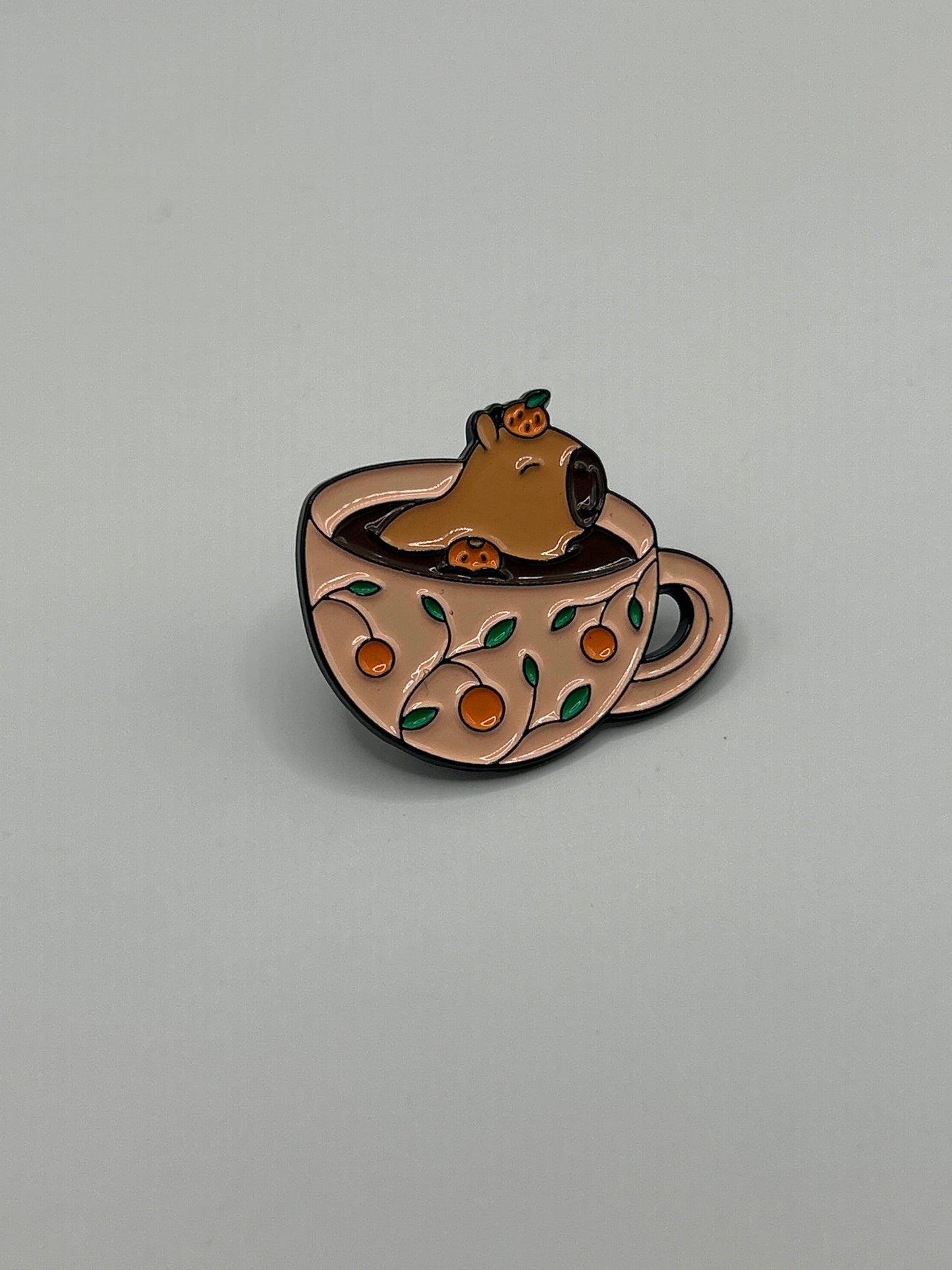 Capybara Teacup Pin