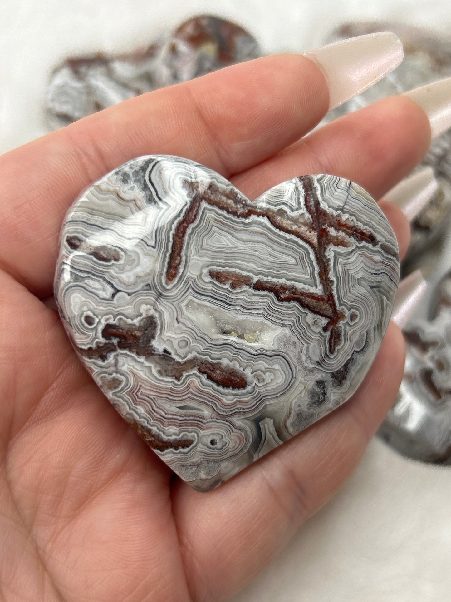 Mexican Lace Agate Heart