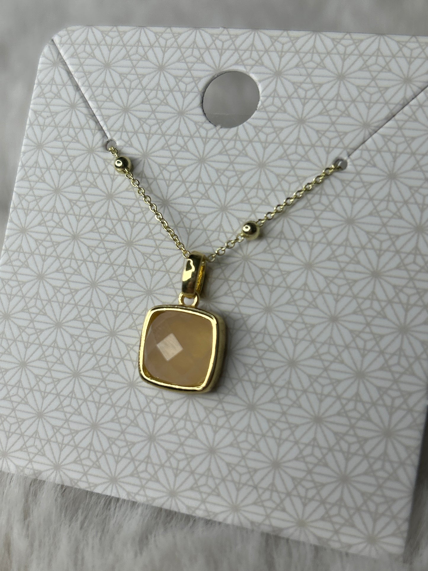 Faceted Rose Quartz Necklace