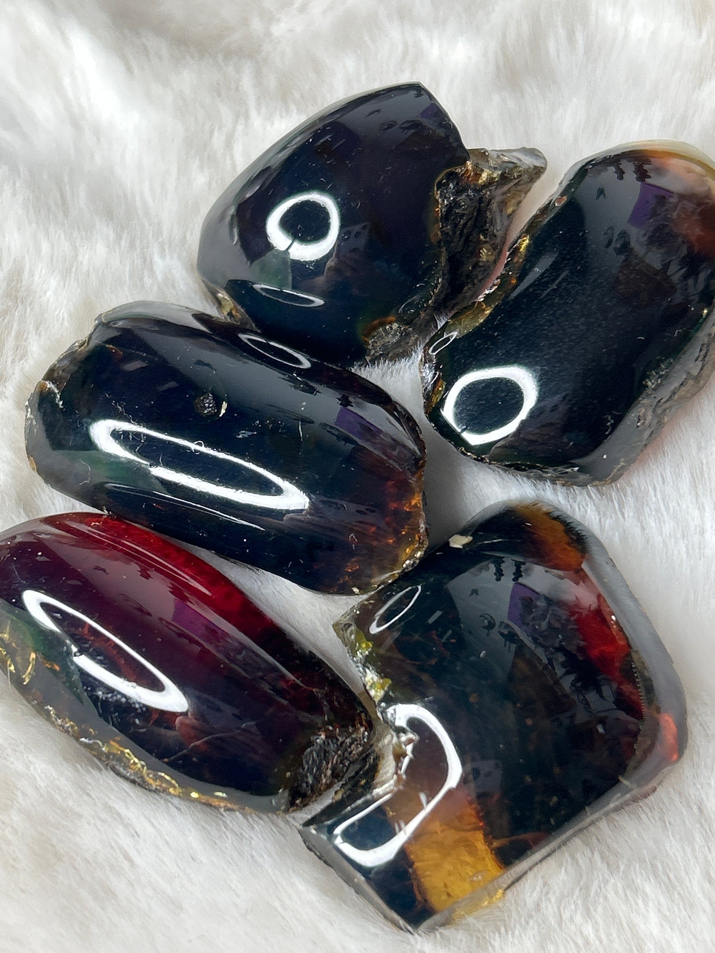 Indonesian Blue Amber Lense
