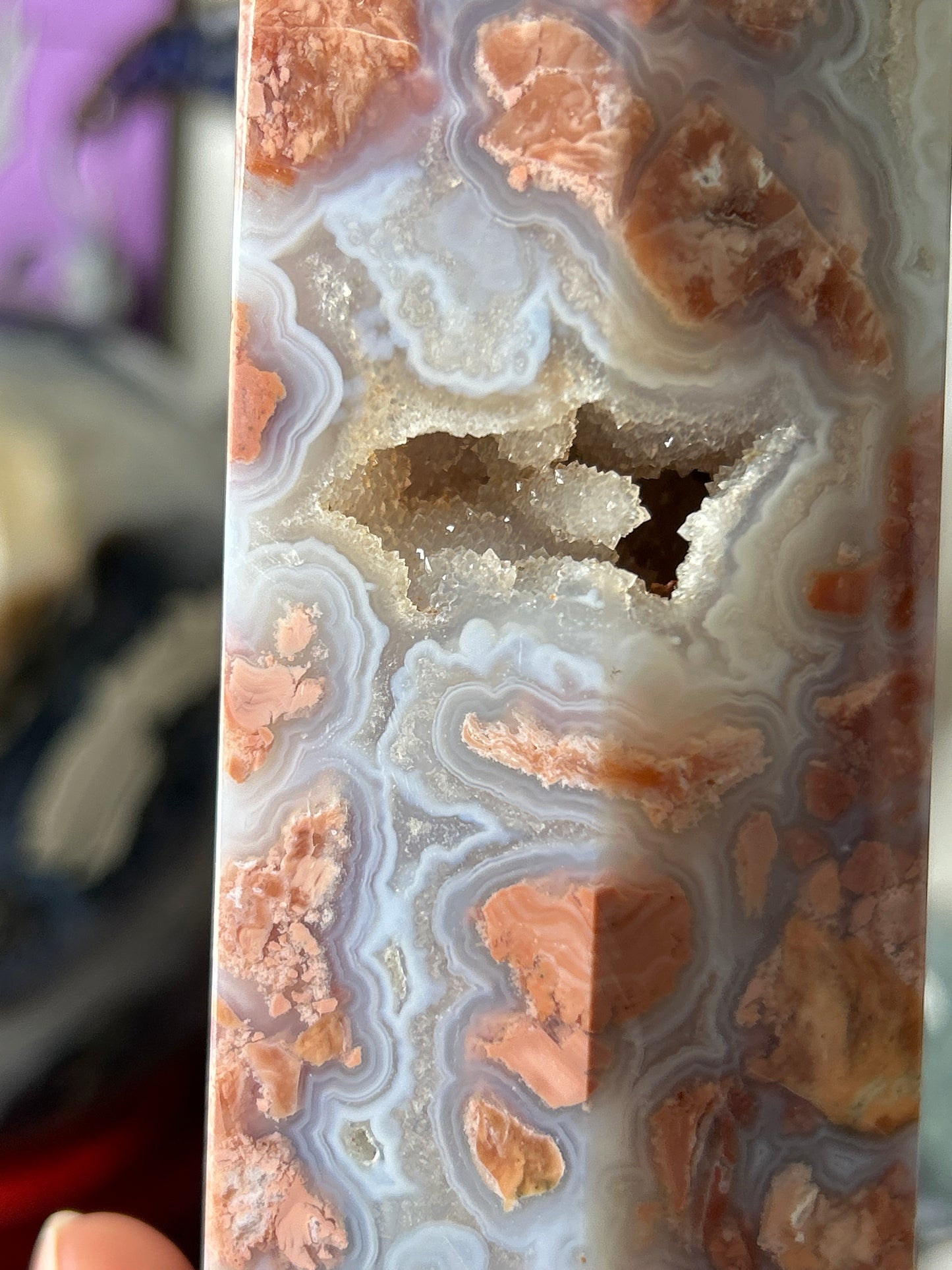 XL Cotton Candy Agate Tower
