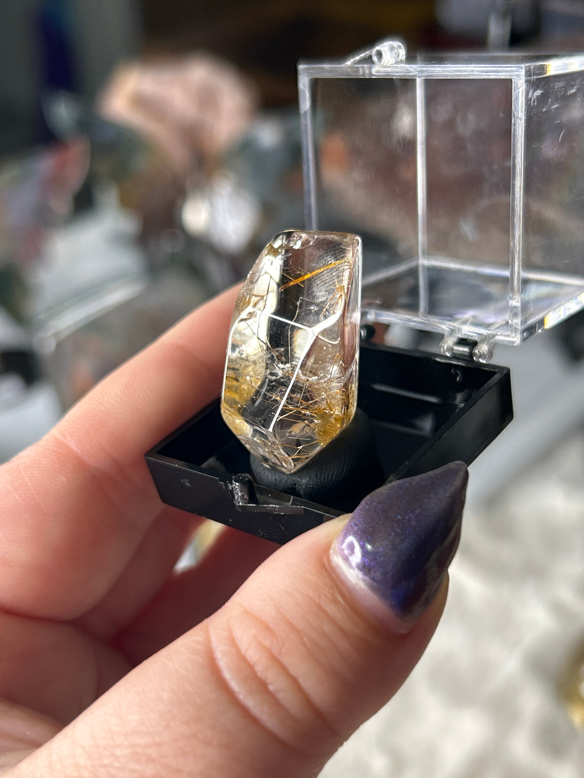 Rutilated Quartz Free Form Display