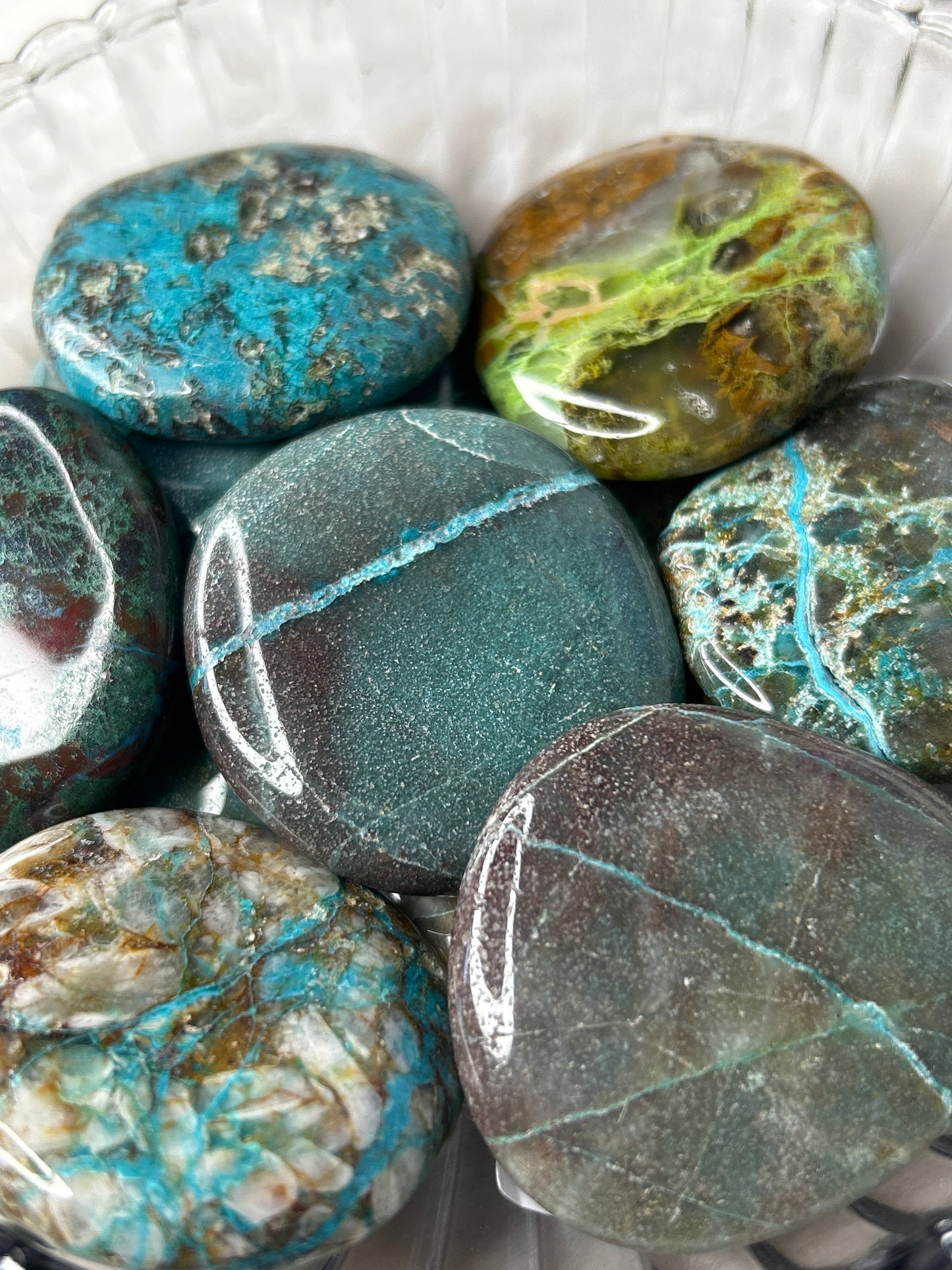 Chrysocolla Flat Stone