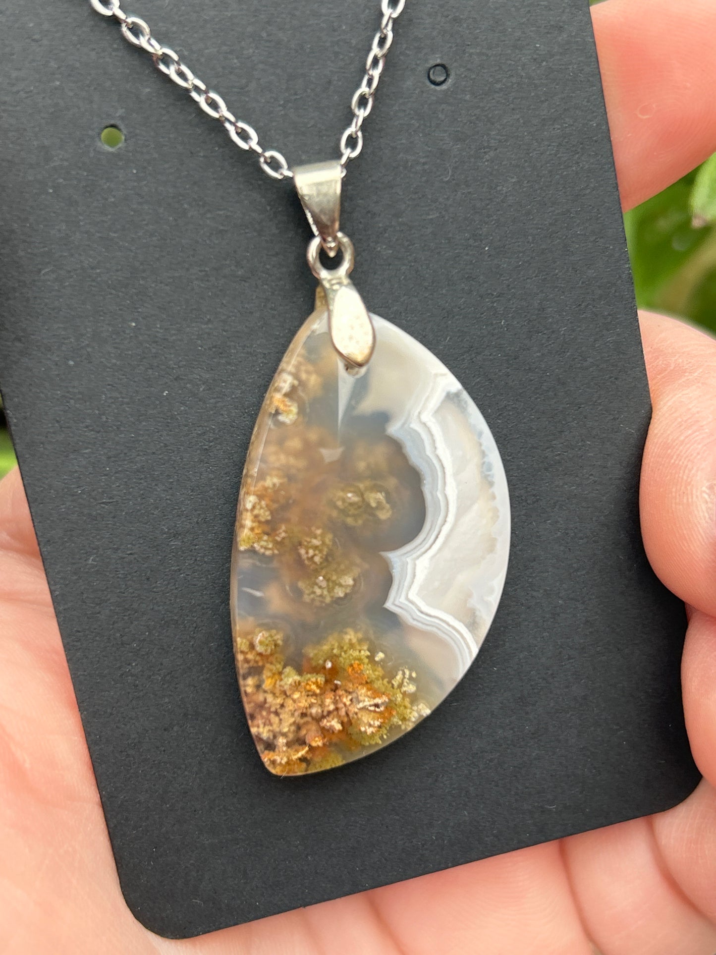 Indonesian Scenic Moss Agate Necklace