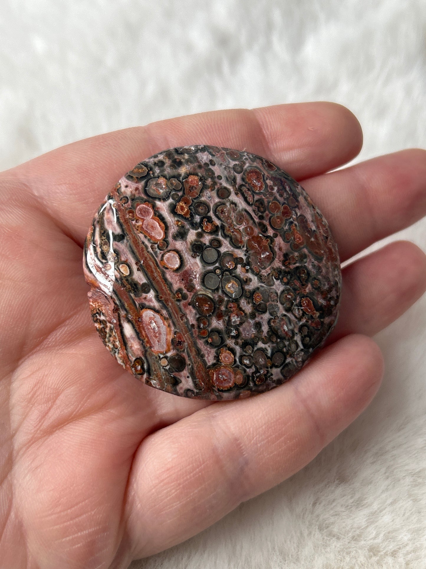 Leopard Skin Jasper Flat Stone