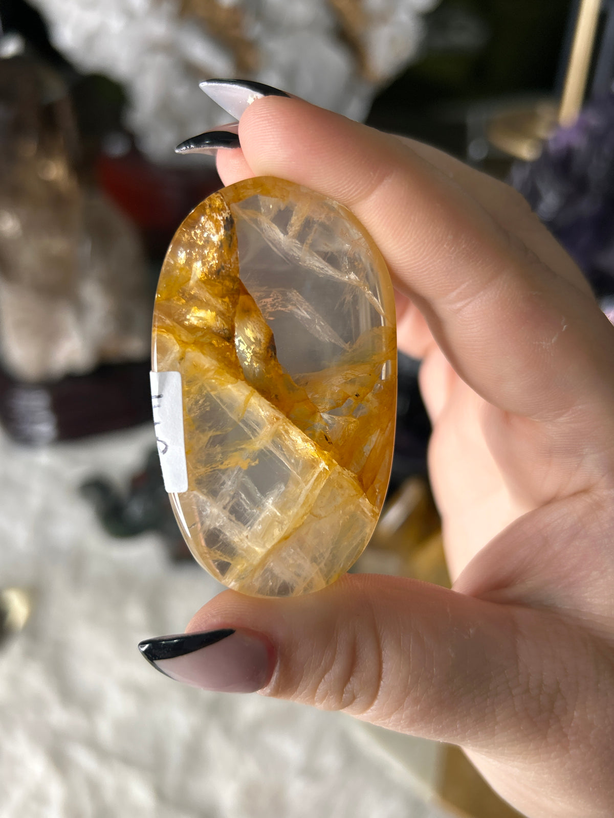 Golden Healer Palm Stone