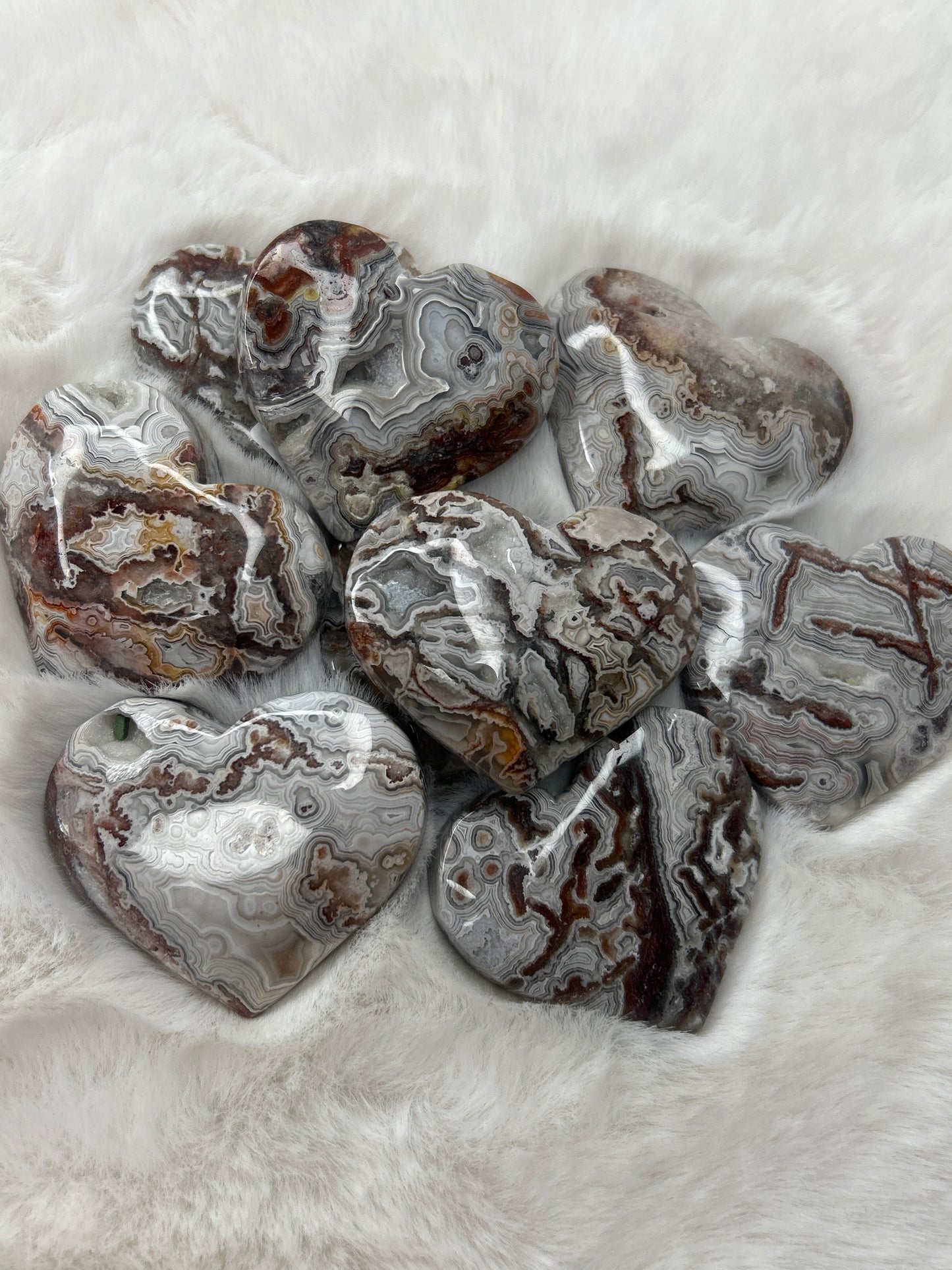 Mexican Lace Agate Heart