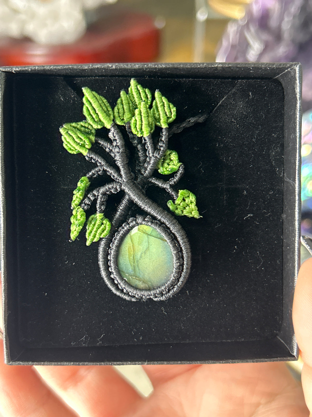 Macrame Labradorite Tree Necklace