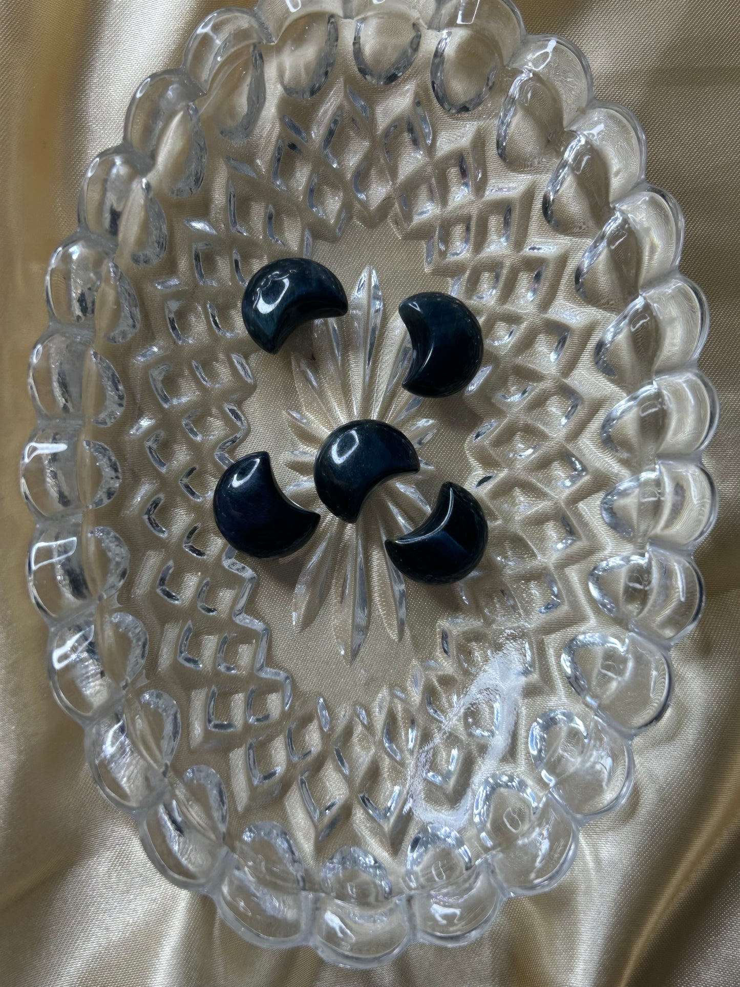 Mini Blue Tigers Eye Moon