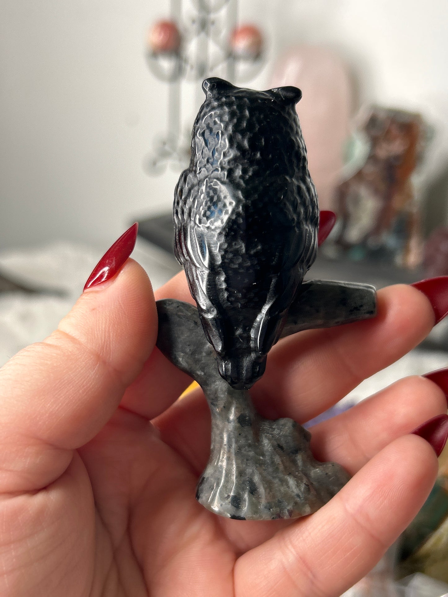 Obsidian Owl on Yooperlite Branch