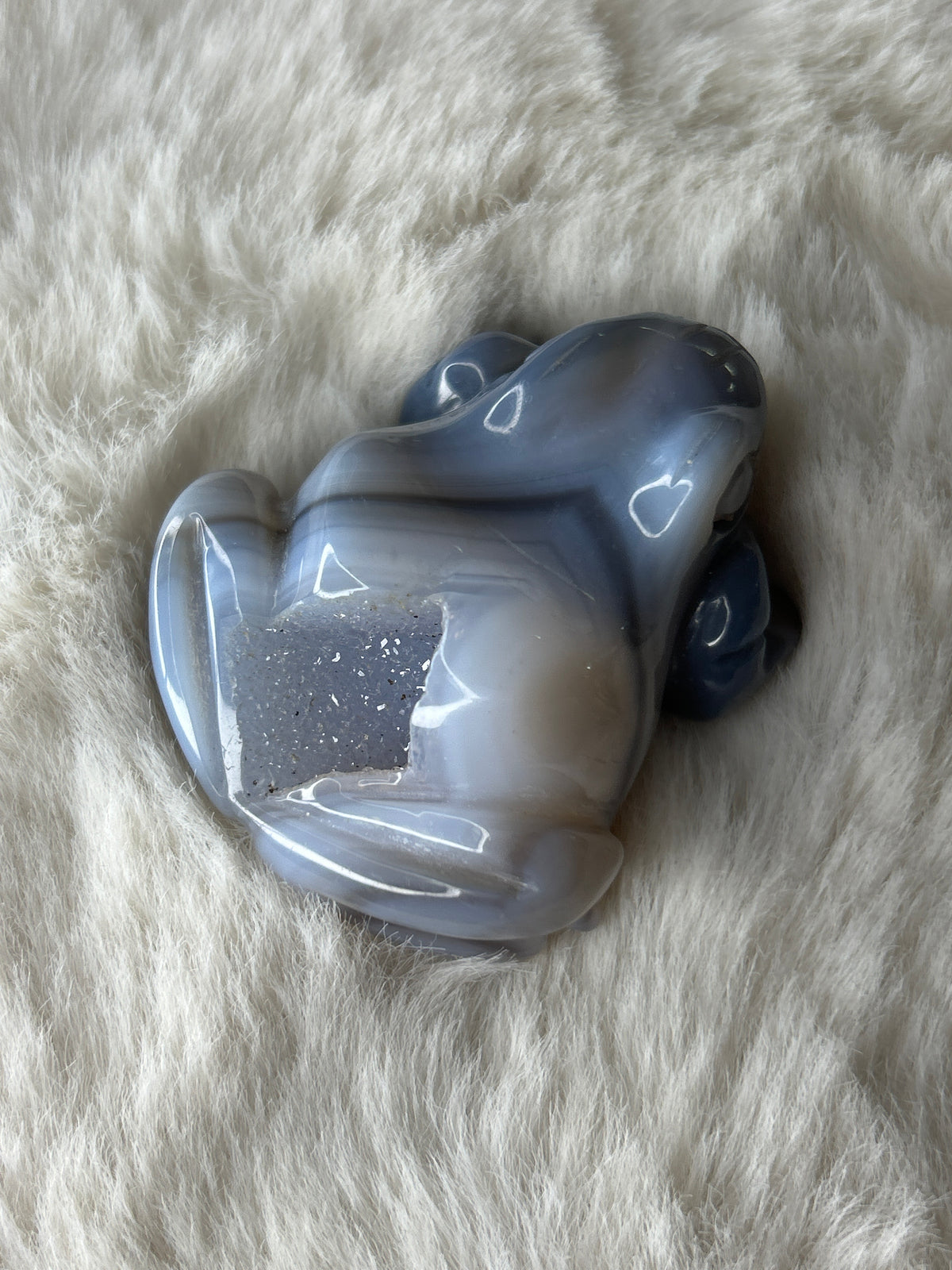 Druzy Agate Frog