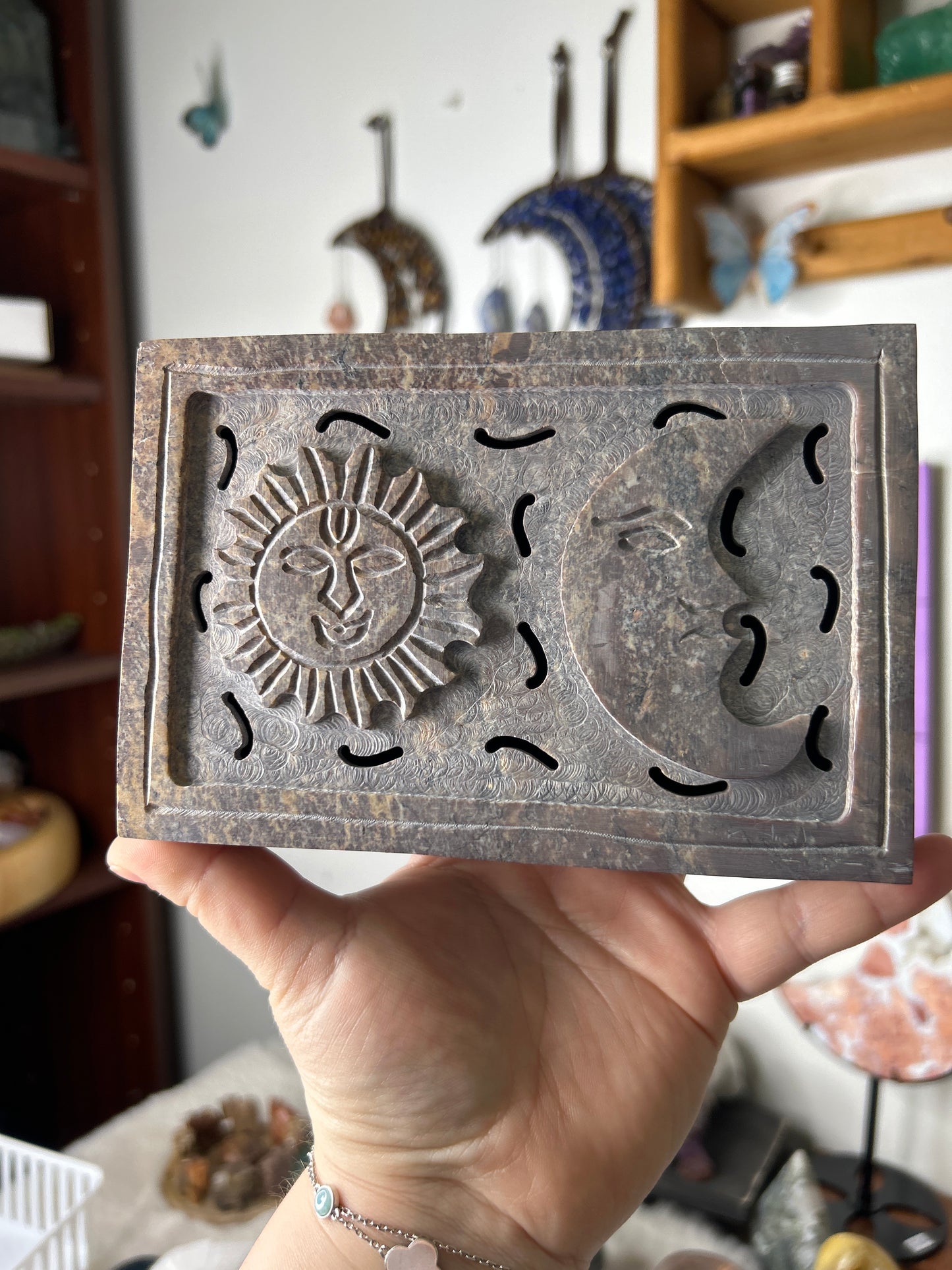 Soapstone Sun & Moon Box