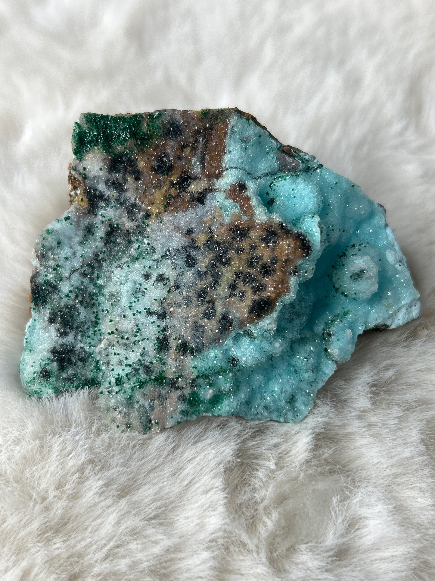 Chrysocolla & Malachite- Lupoto Mine, Congo