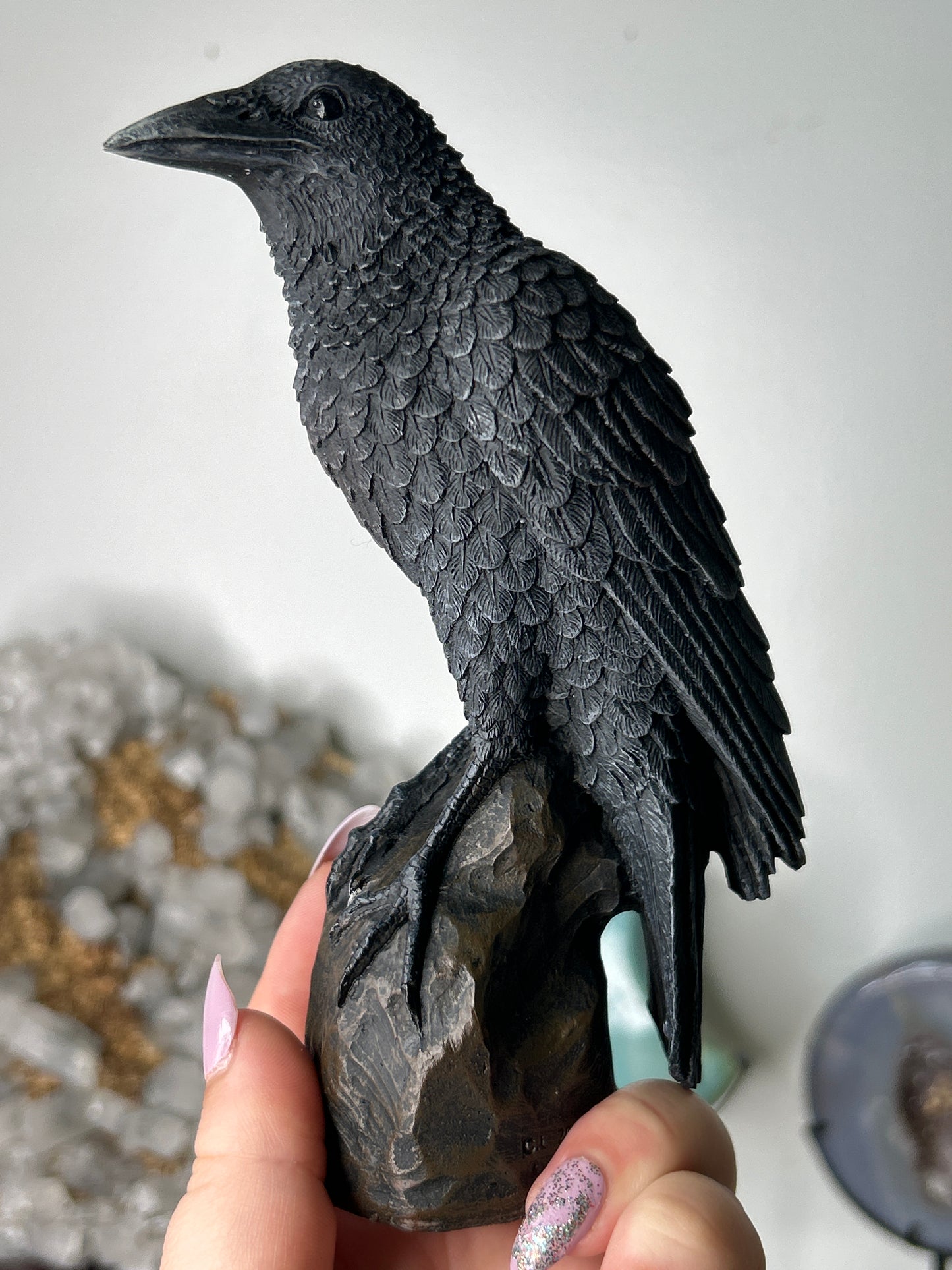 Resin Raven Decor