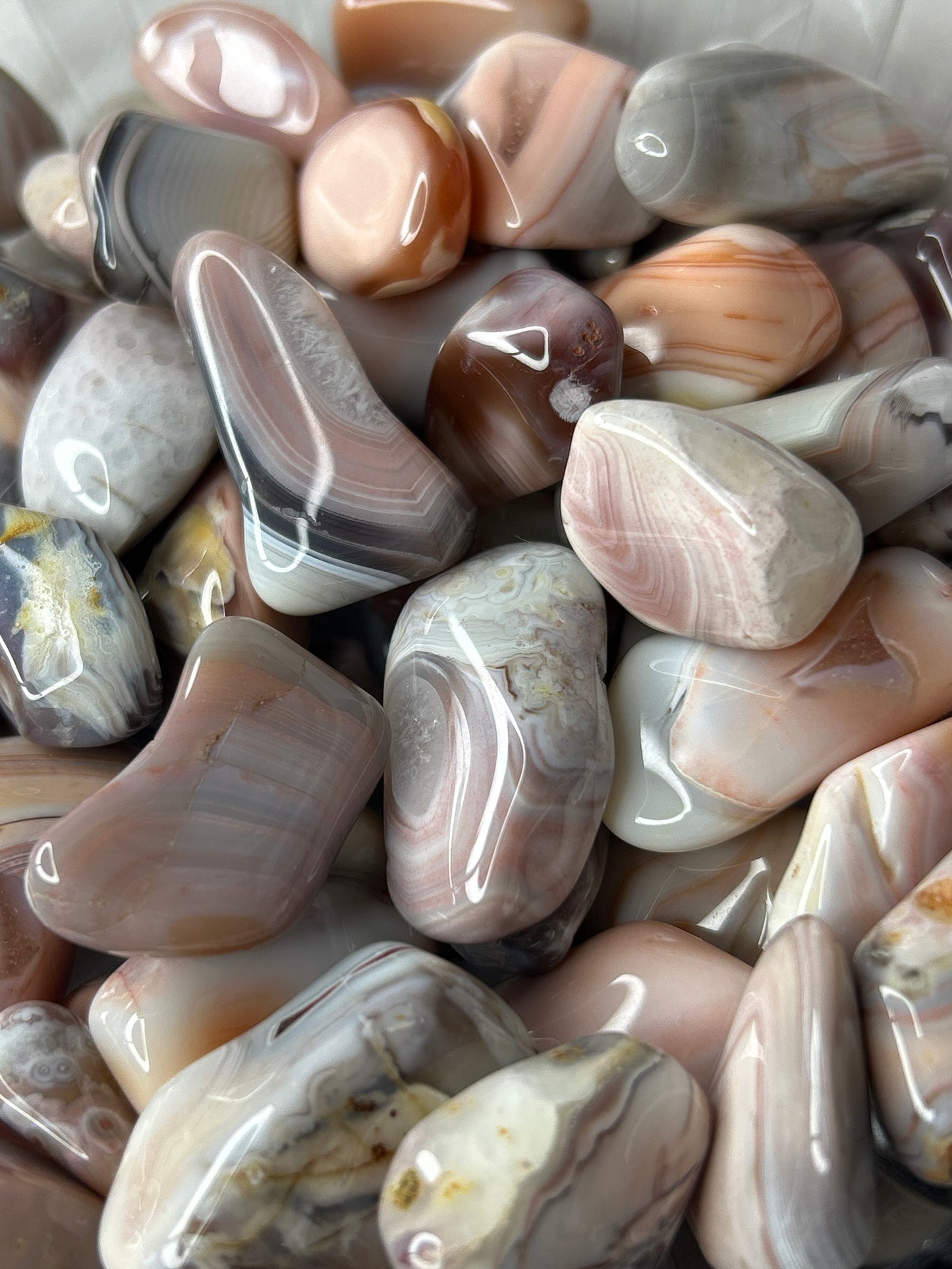 Peach Botswana Agate Tumble