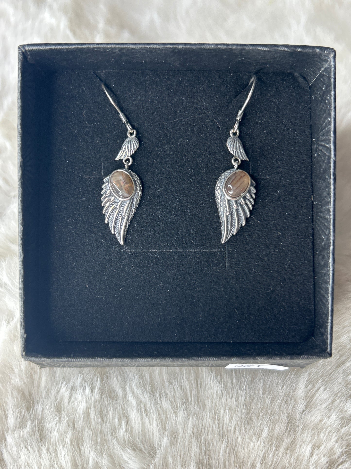 Rutile in Quartz Earrings 925 Sterling Silver