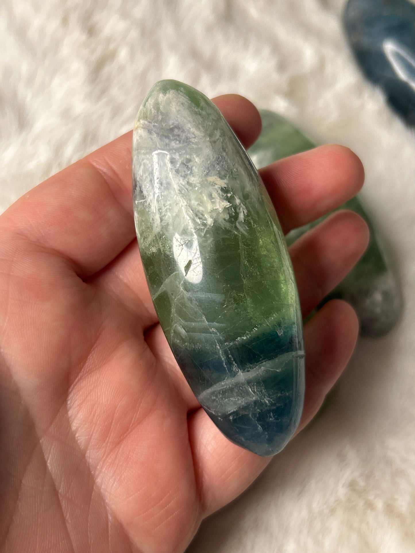 Feather Fluorite Lingham