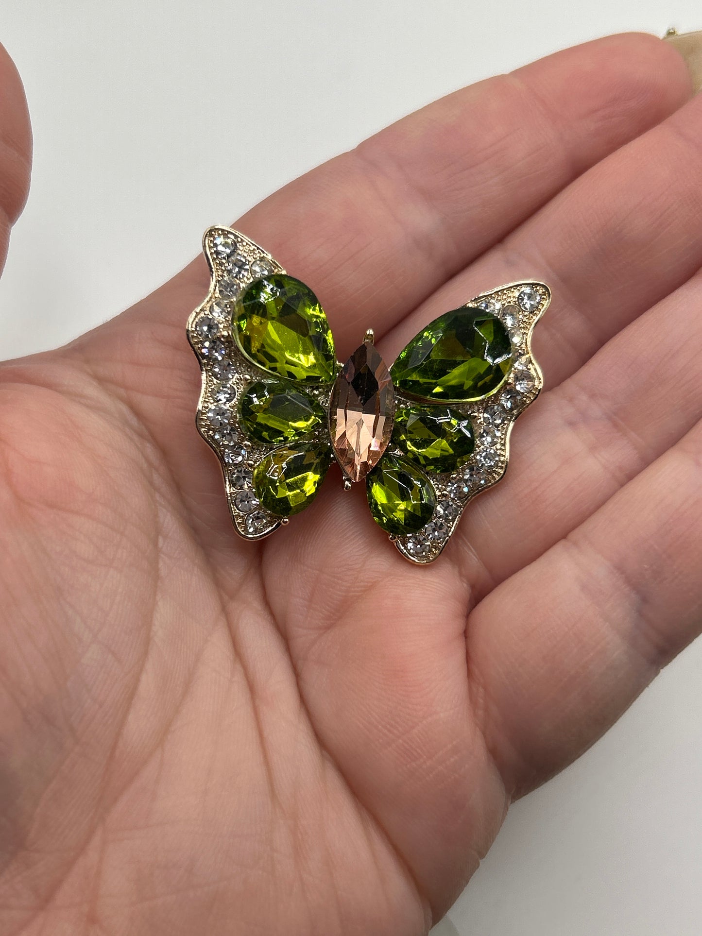 Green Butterfly Brooch