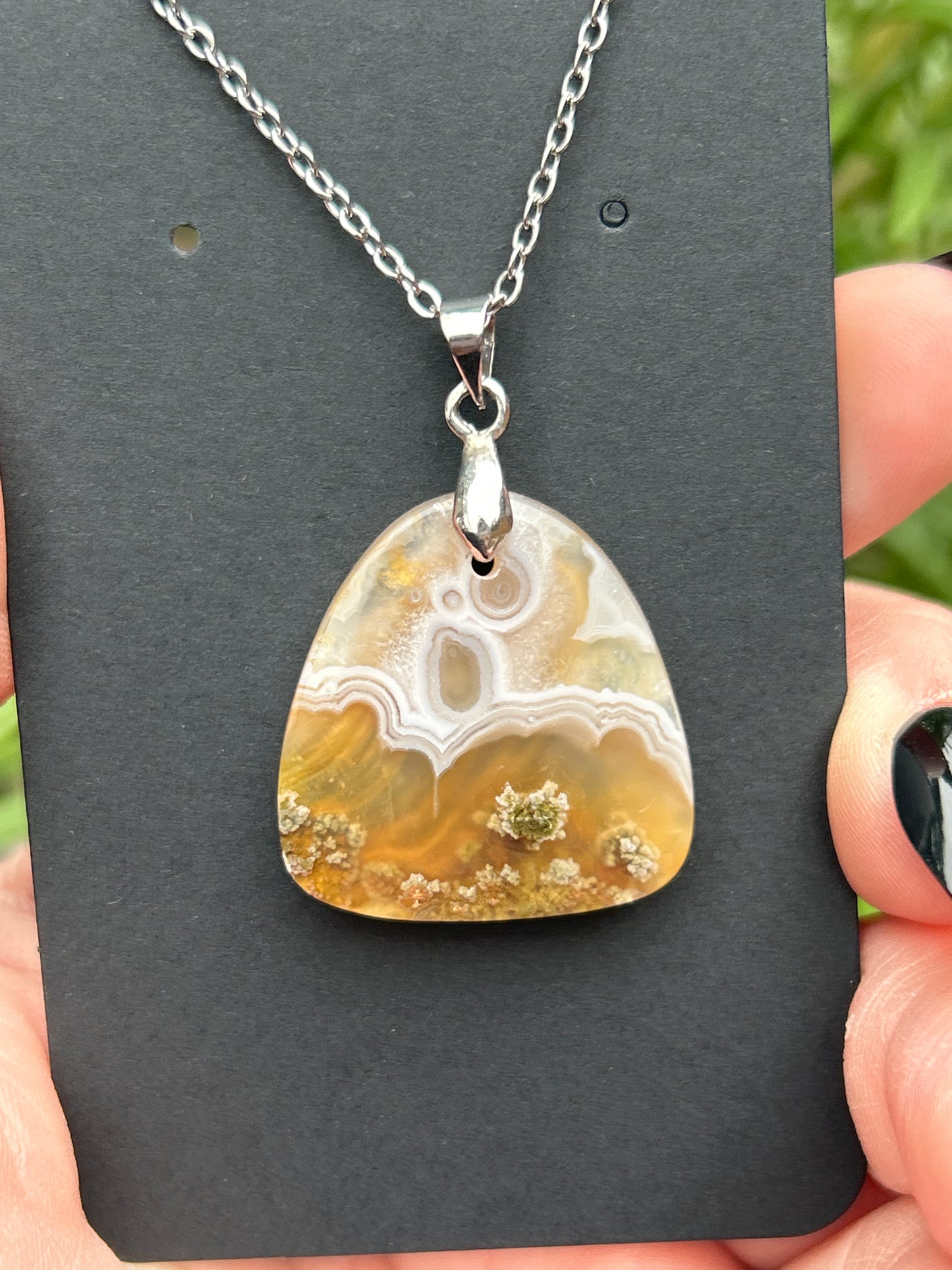 Indonesian Scenic Moss Agate Necklace