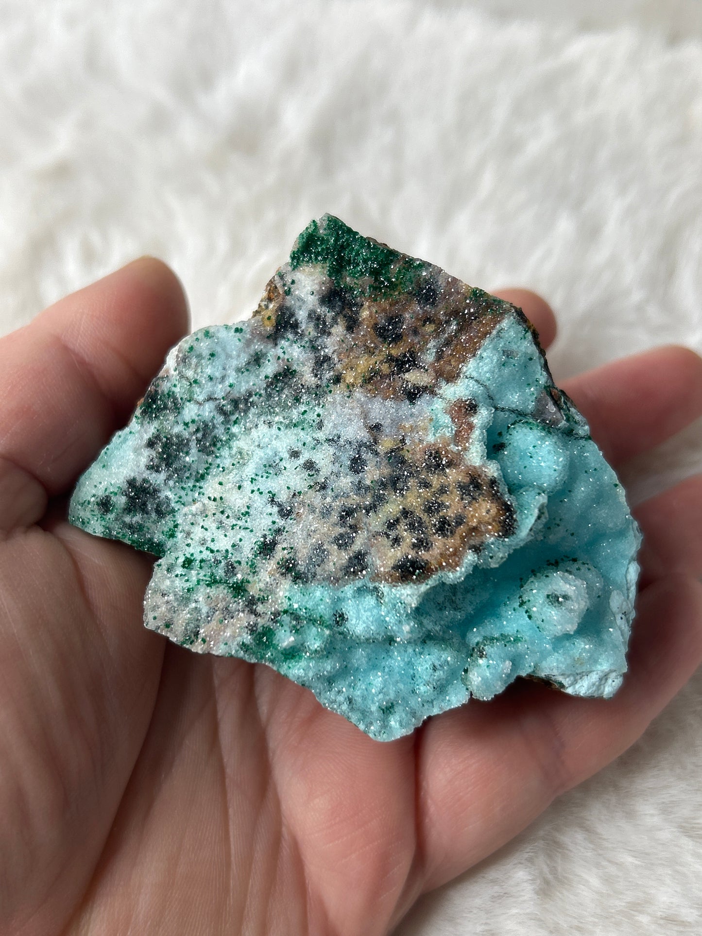 Chrysocolla & Malachite- Lupoto Mine, Congo