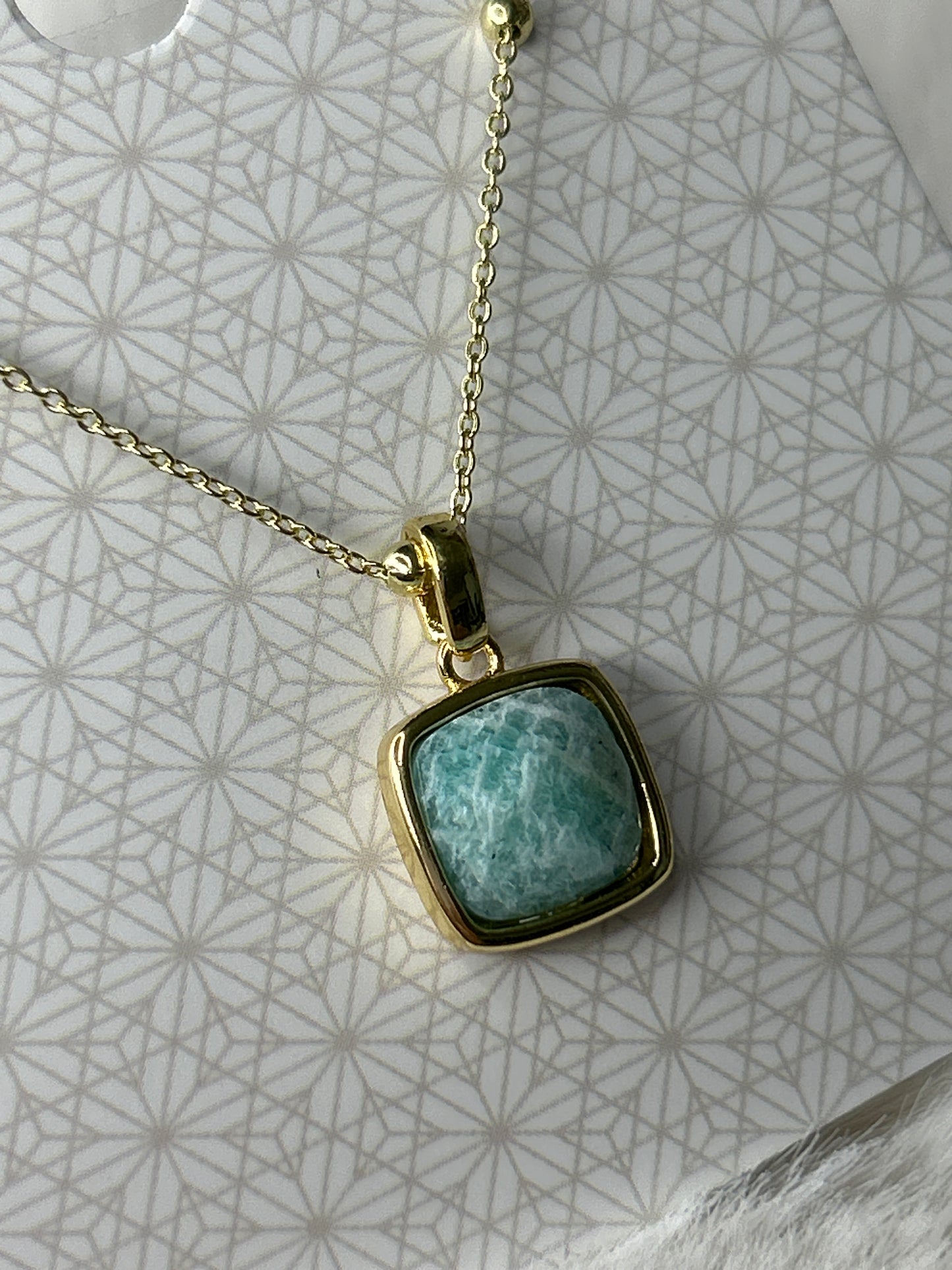 Faceted Amazonite Necklace
