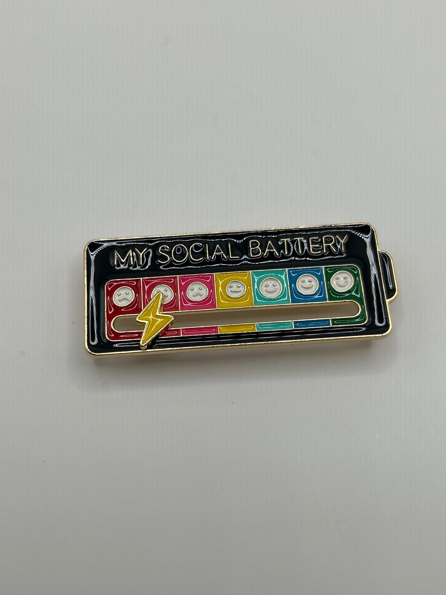 My Social Battery Brooch